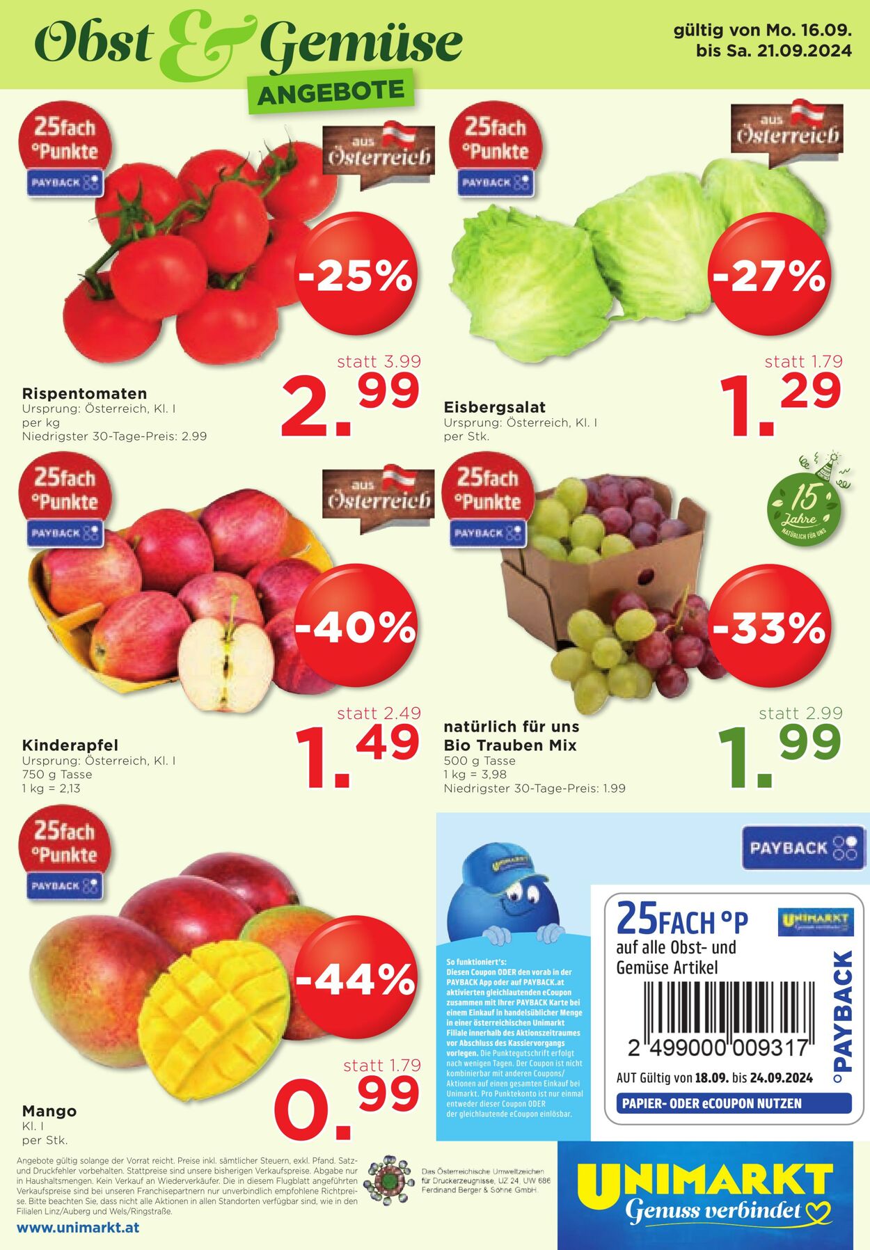 Prospekt Unimarkt 18.09.2024 - 24.09.2024