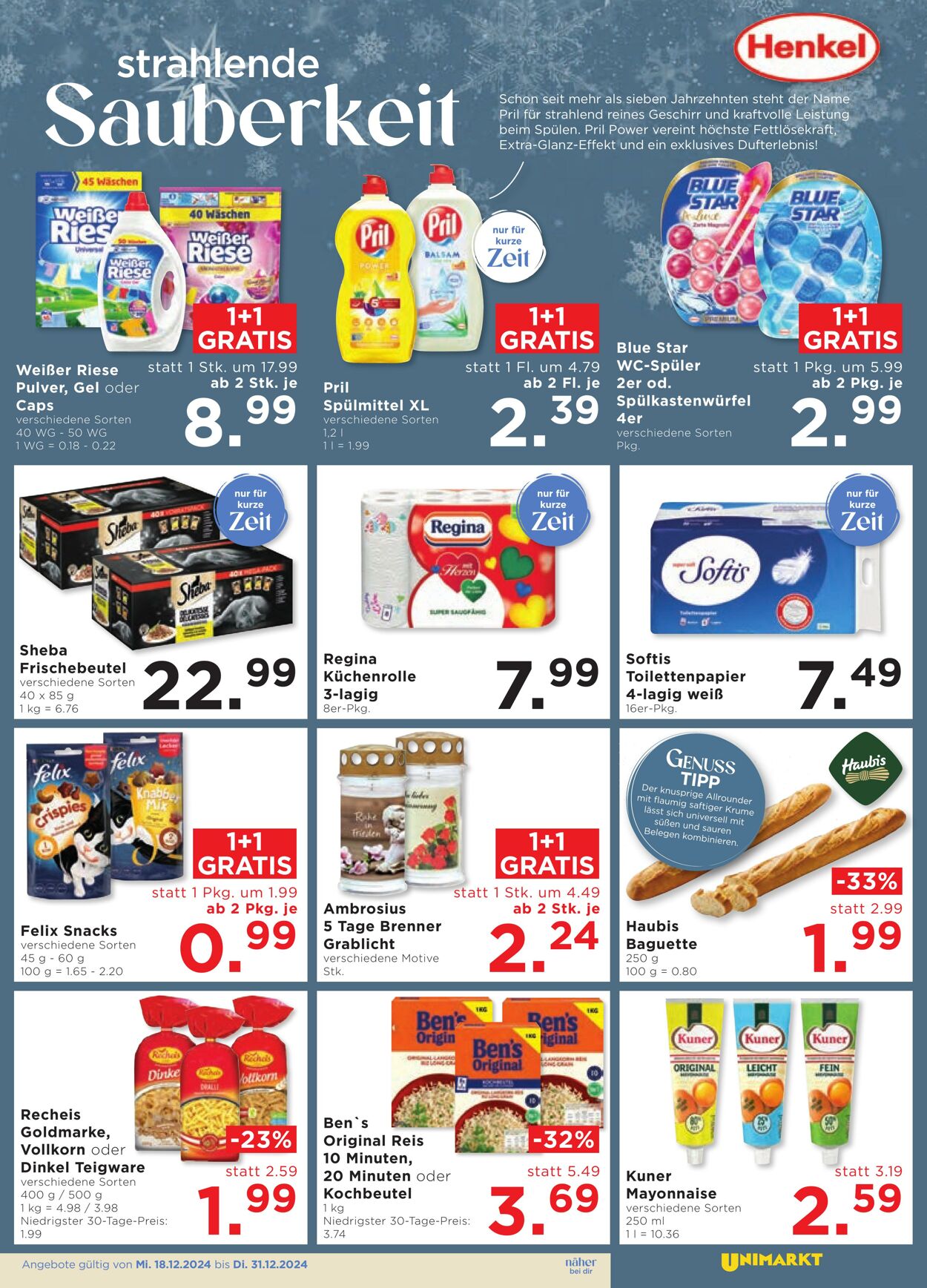 Prospekt Unimarkt 18.12.2024 - 31.12.2024