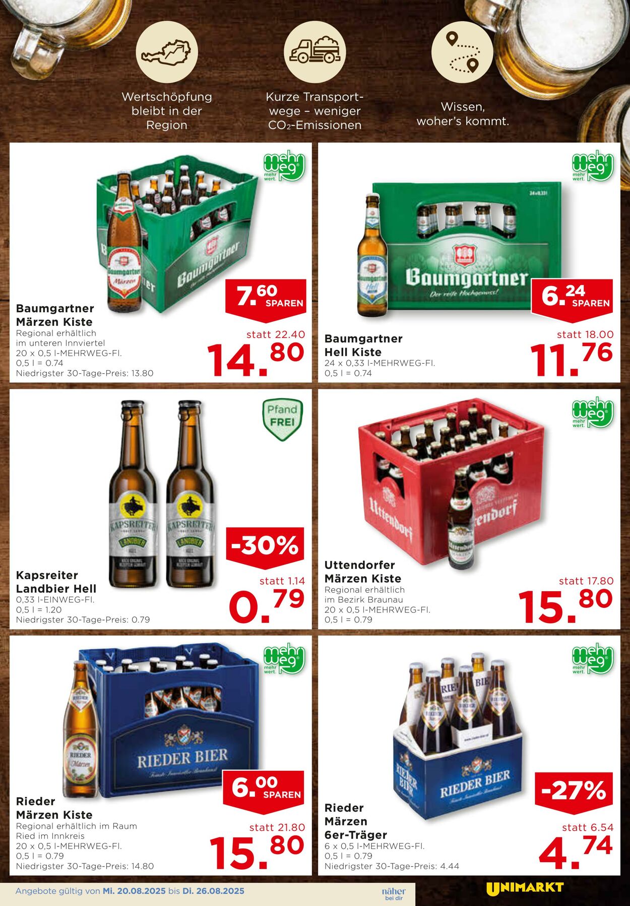 Prospekt Unimarkt 20.08.2025 - 26.08.2025