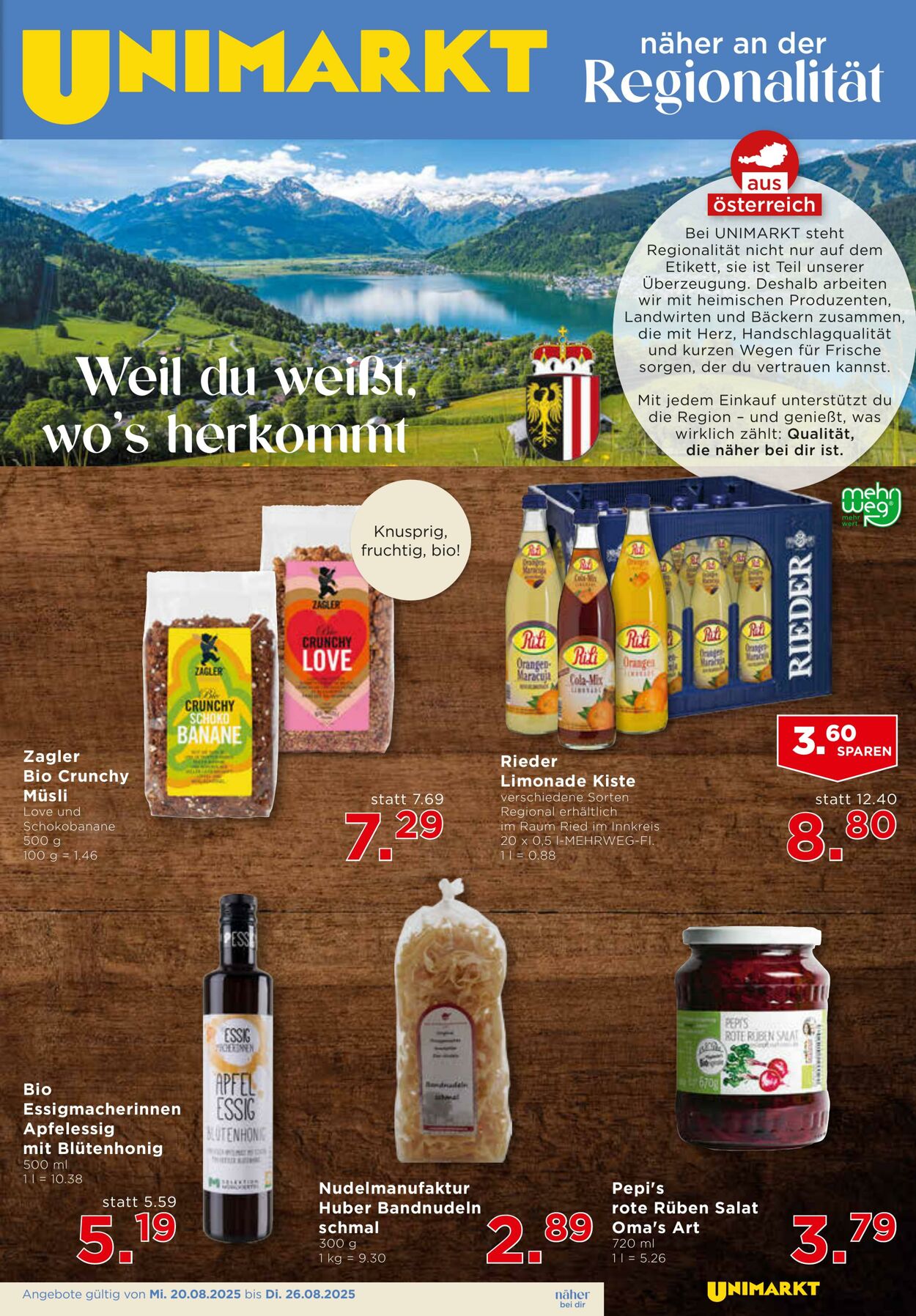 Prospekt Unimarkt 20.08.2025 - 26.08.2025