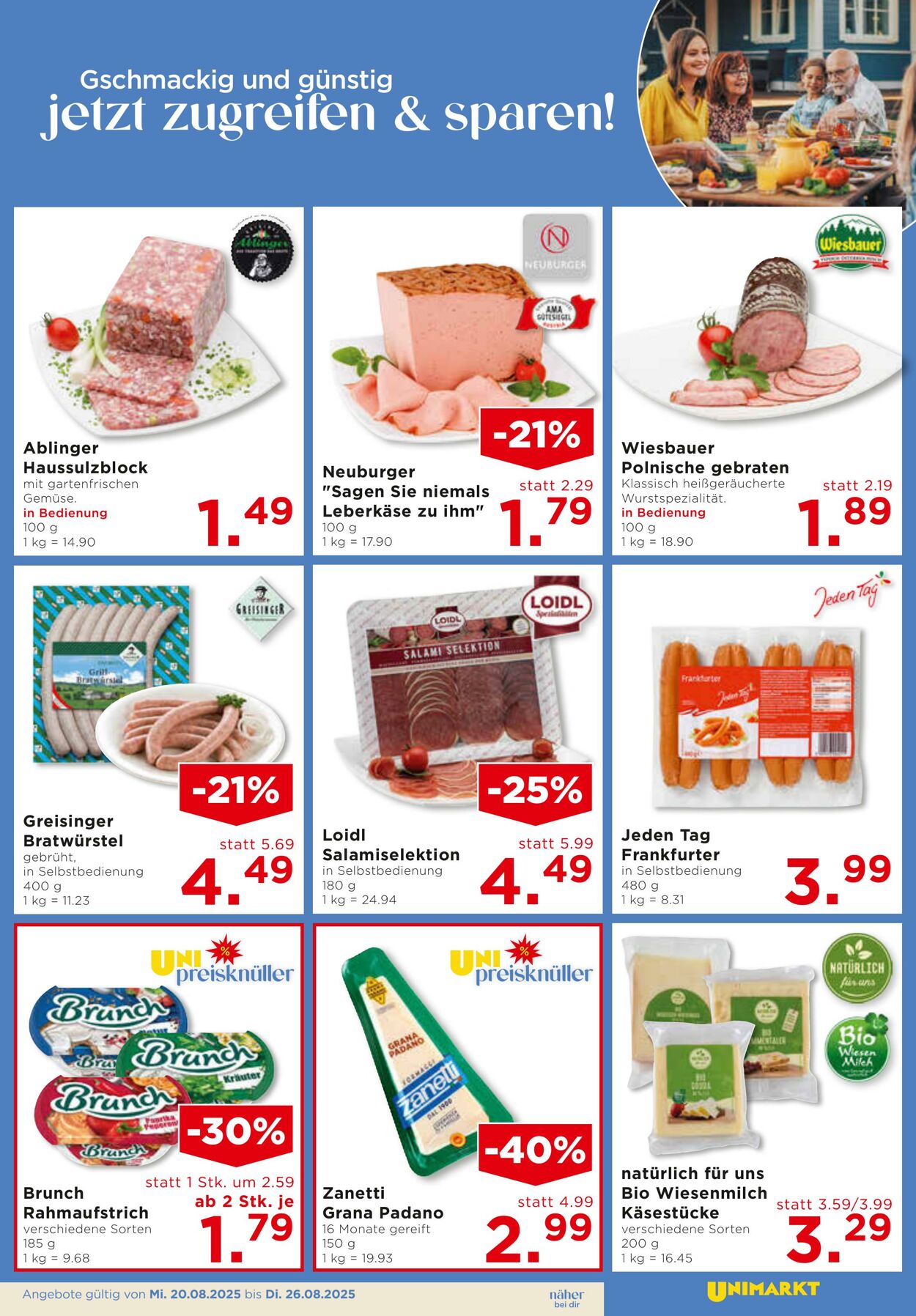 Prospekt Unimarkt 20.08.2025 - 26.08.2025