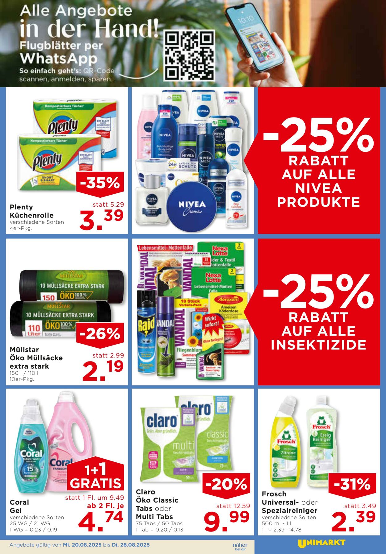 Prospekt Unimarkt 20.08.2025 - 26.08.2025