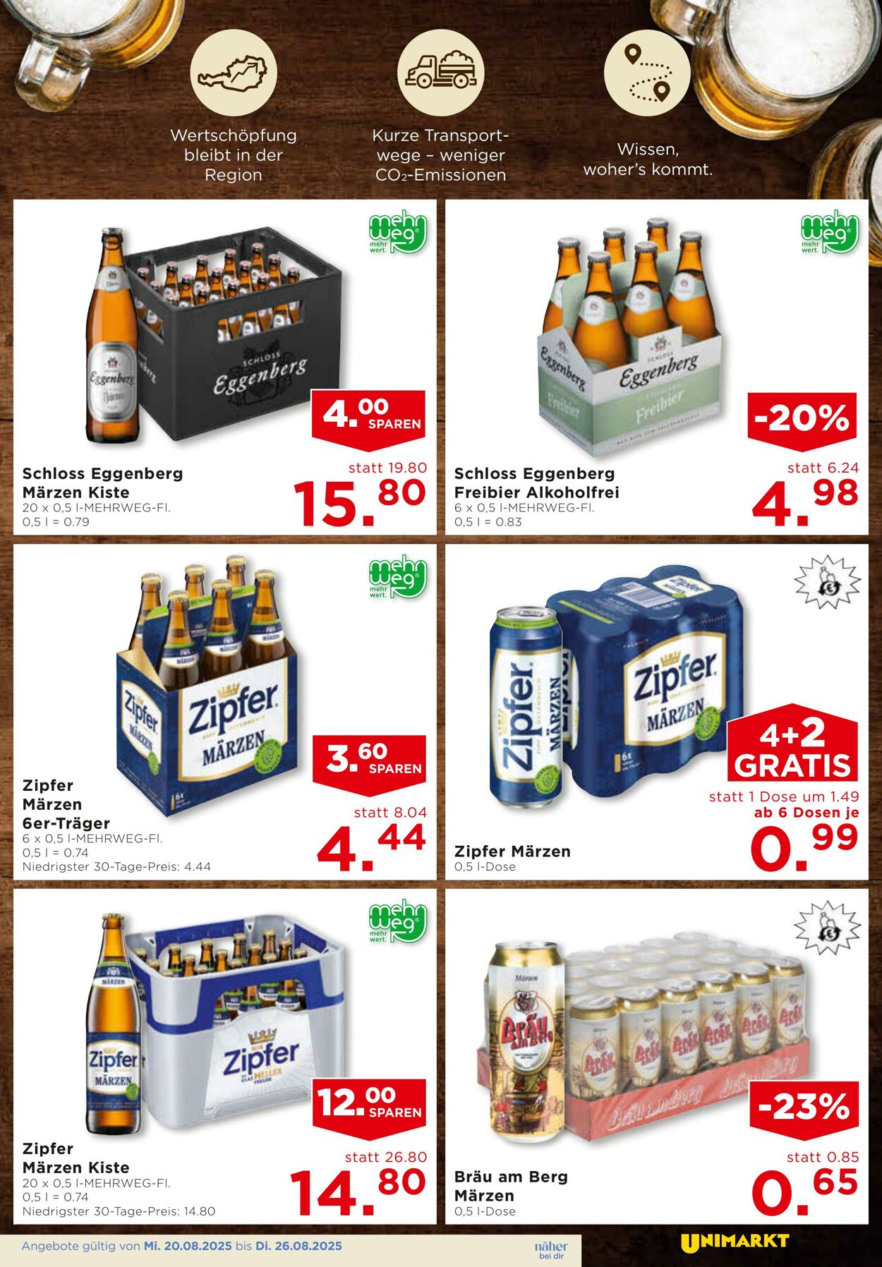 Prospekt Unimarkt 20.08.2025 - 26.08.2025
