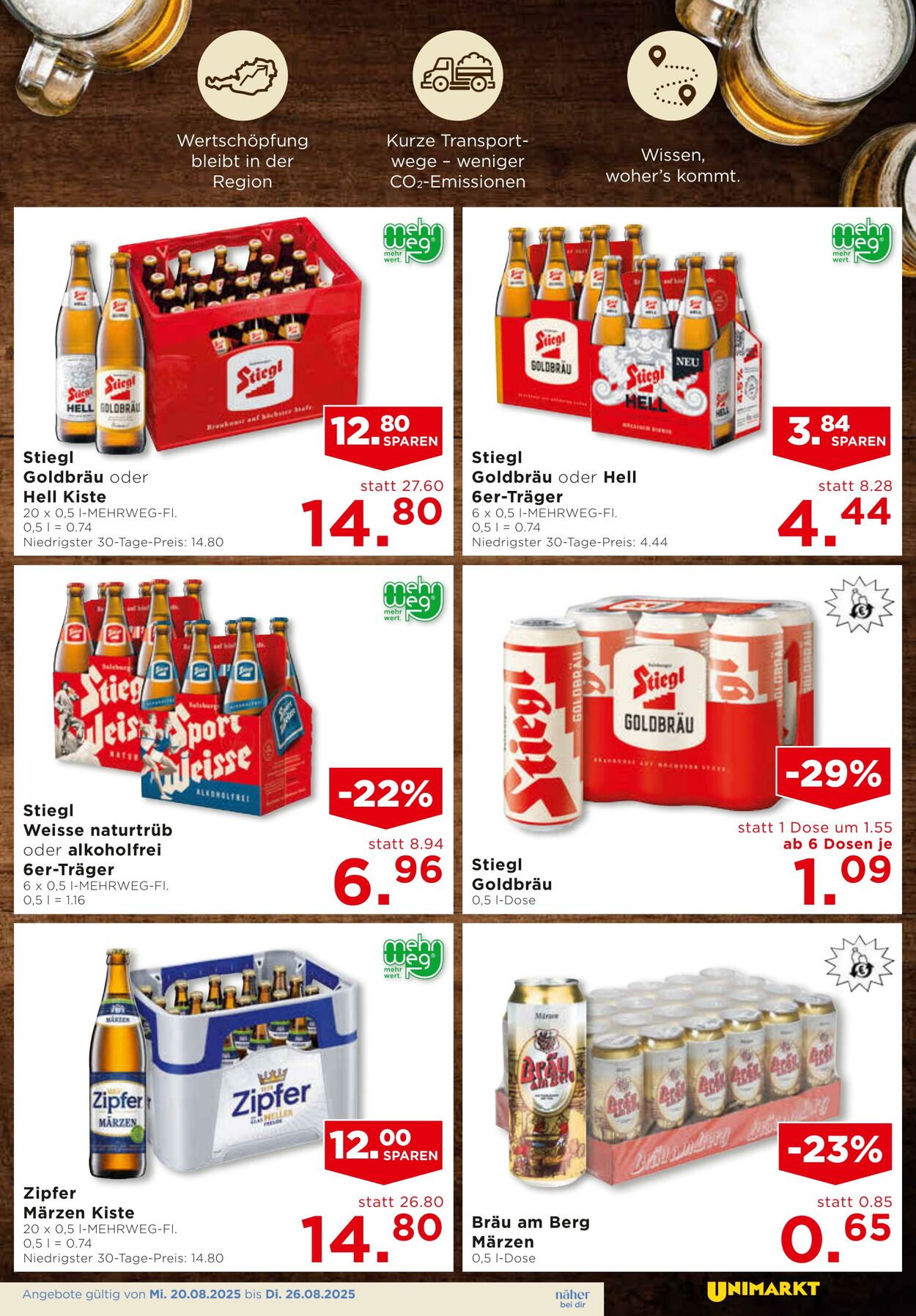Prospekt Unimarkt 20.08.2025 - 26.08.2025