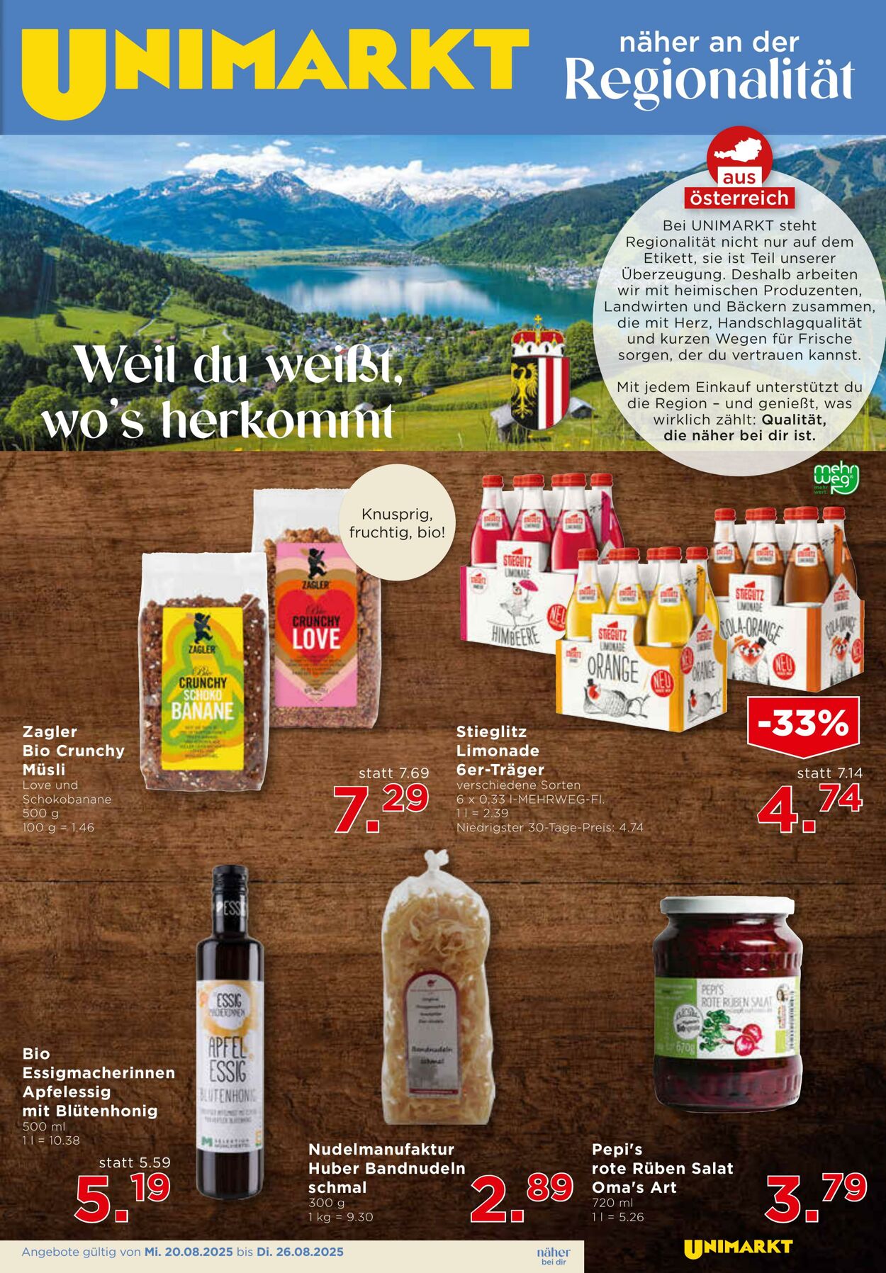 Prospekt Unimarkt 20.08.2025 - 26.08.2025