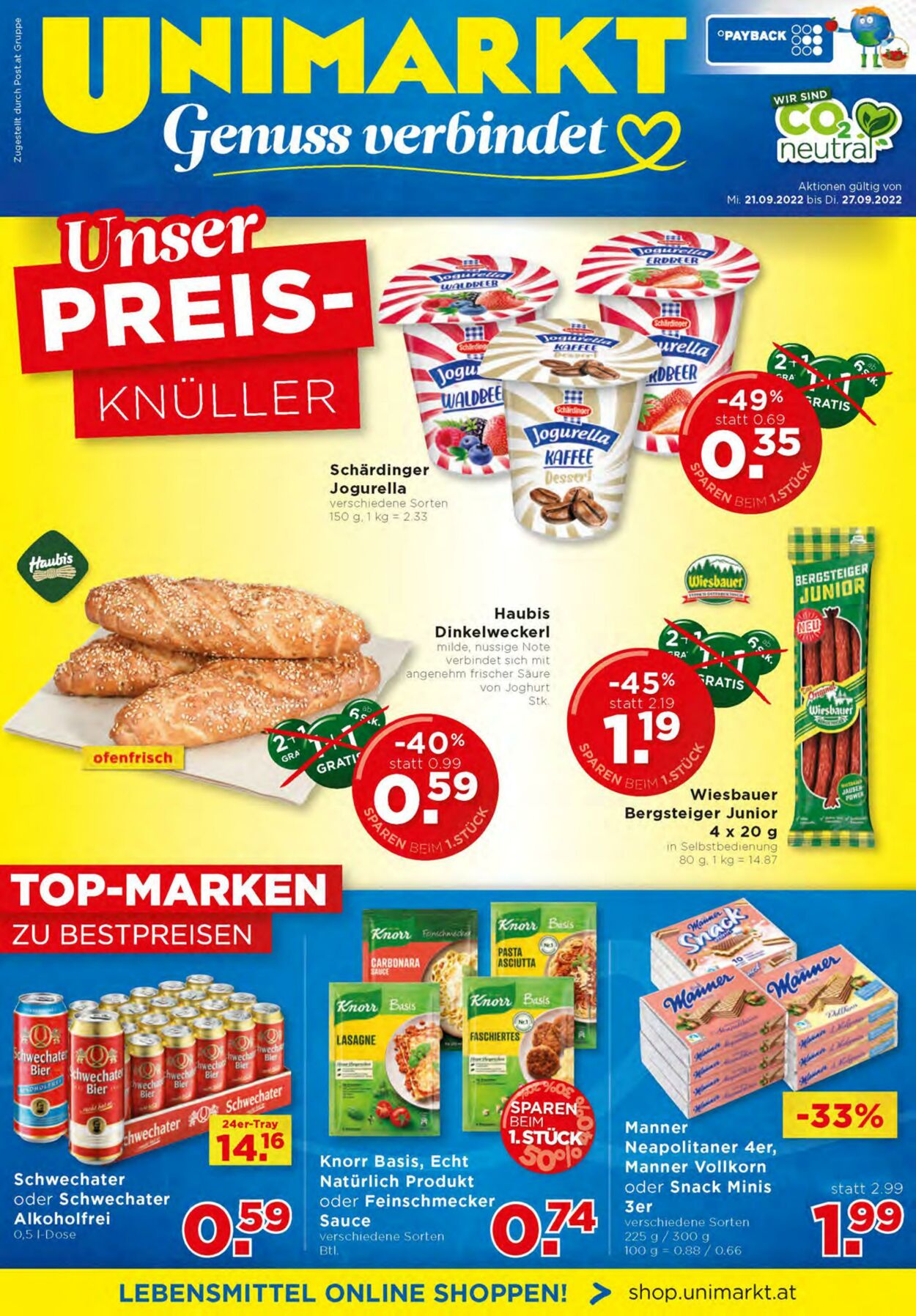 Prospekt Unimarkt 21.09.2022 - 27.09.2022