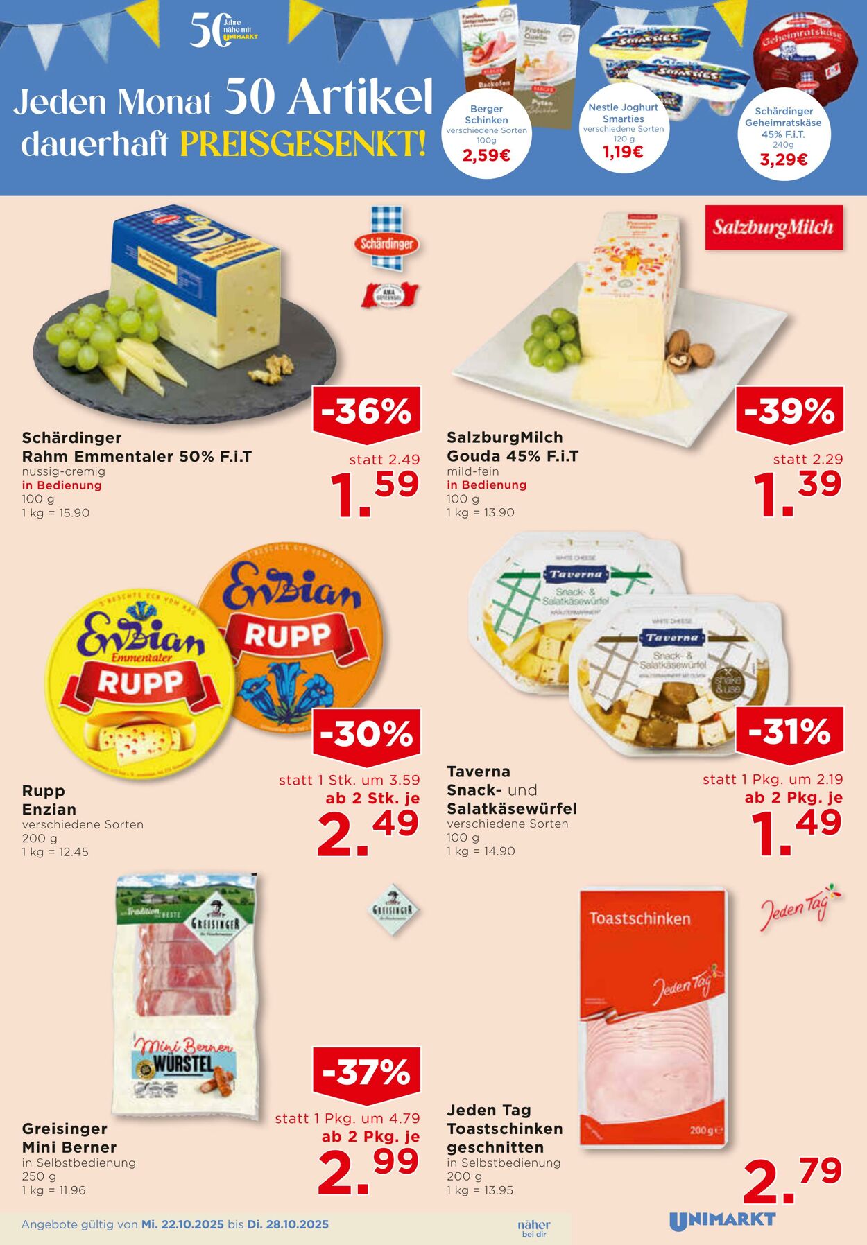 Prospekt Unimarkt 22.10.2025 - 28.10.2025