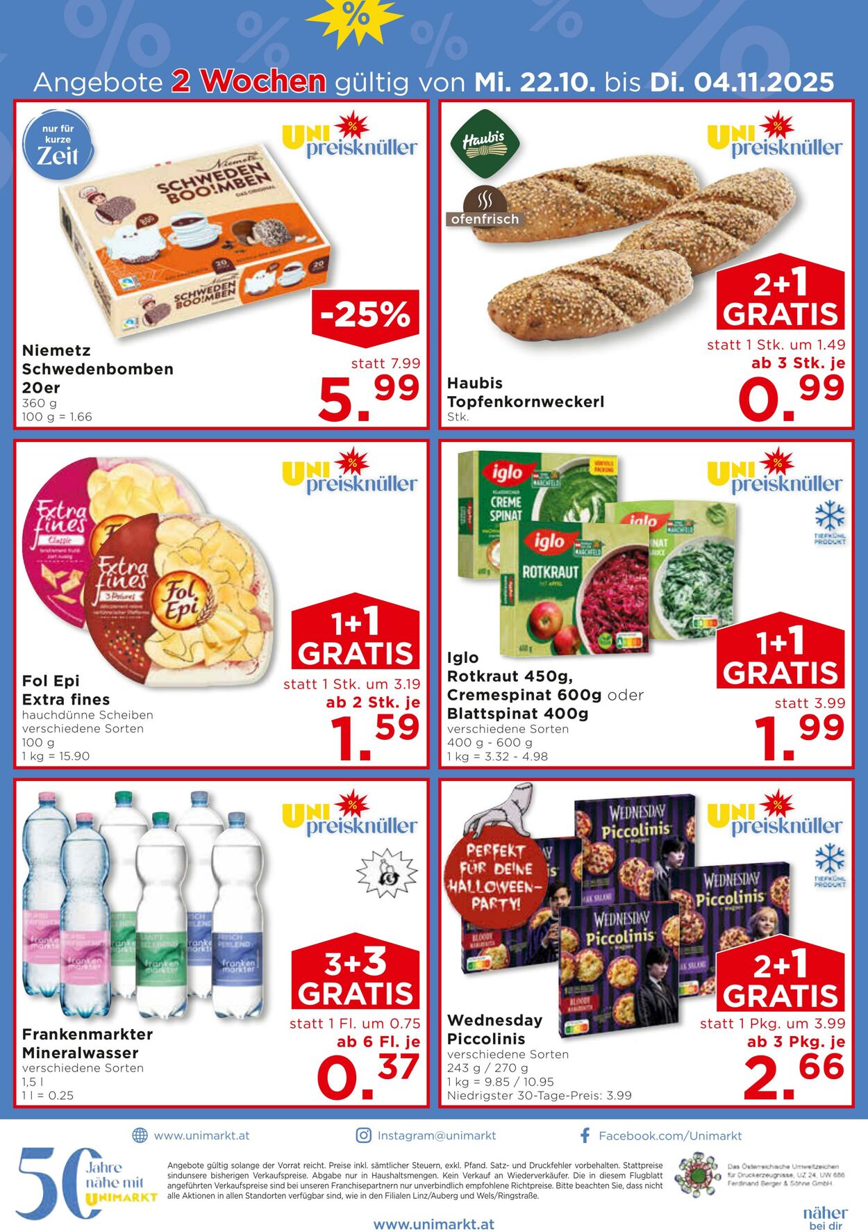Prospekt Unimarkt 22.10.2025 - 28.10.2025