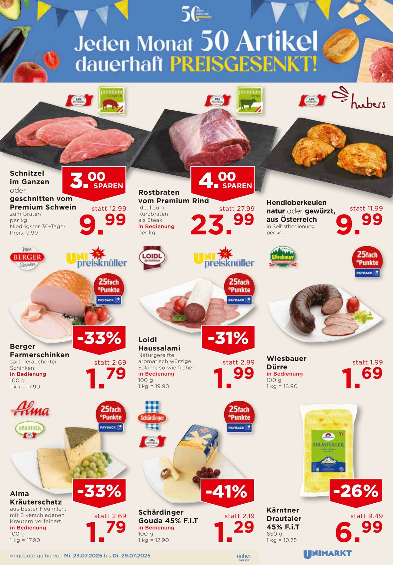 Prospekt Unimarkt 23.07.2025 - 29.07.2025
