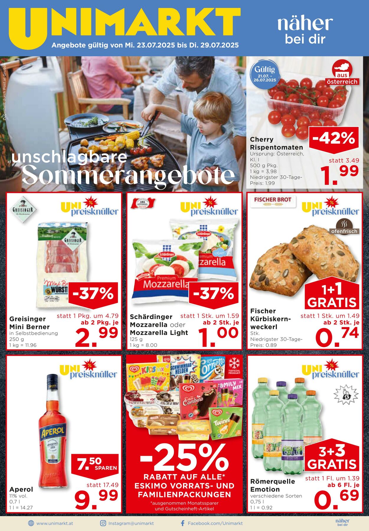 Prospekt Unimarkt 23.07.2025 - 29.07.2025