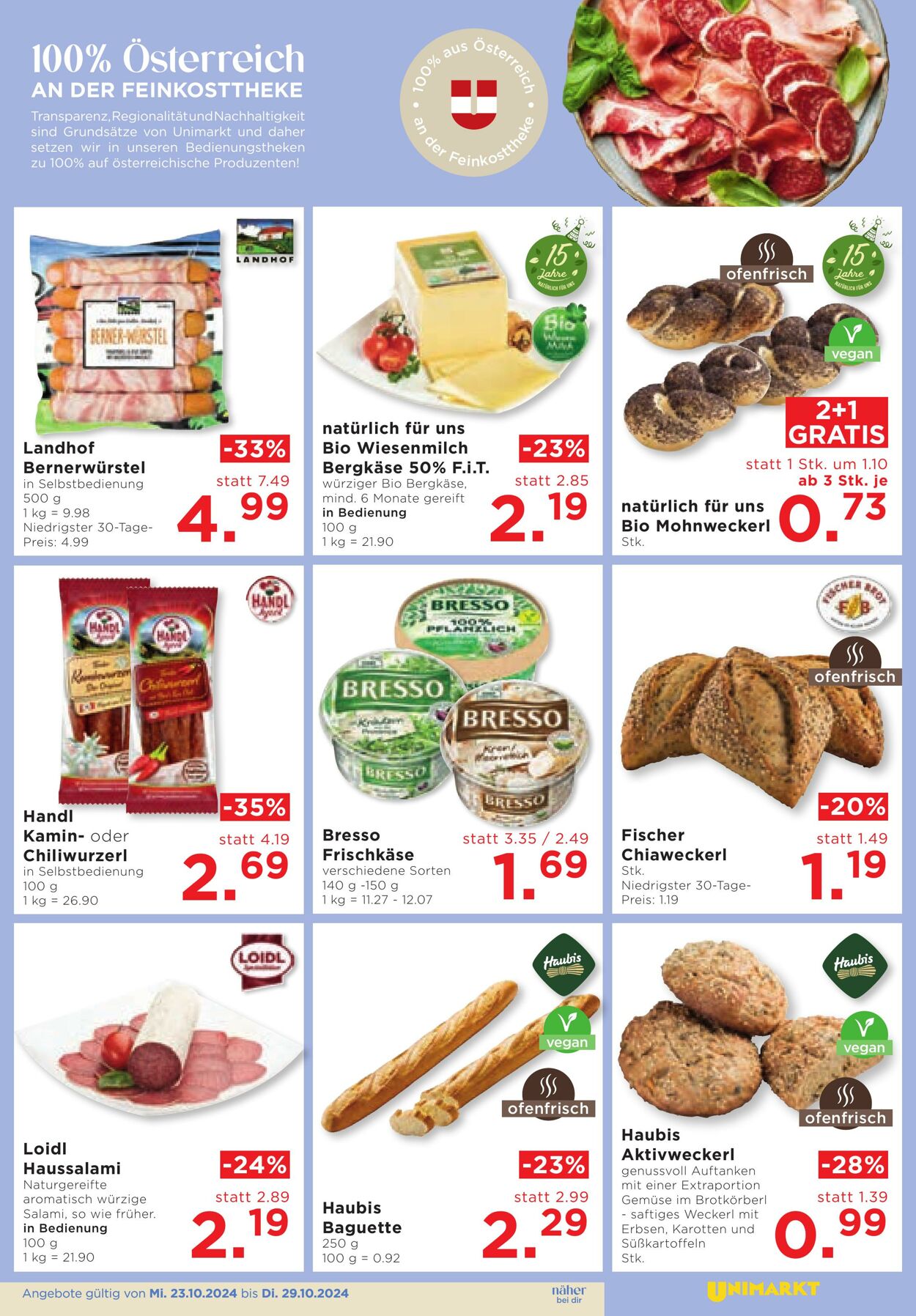 Prospekt Unimarkt 23.10.2024 - 29.10.2024