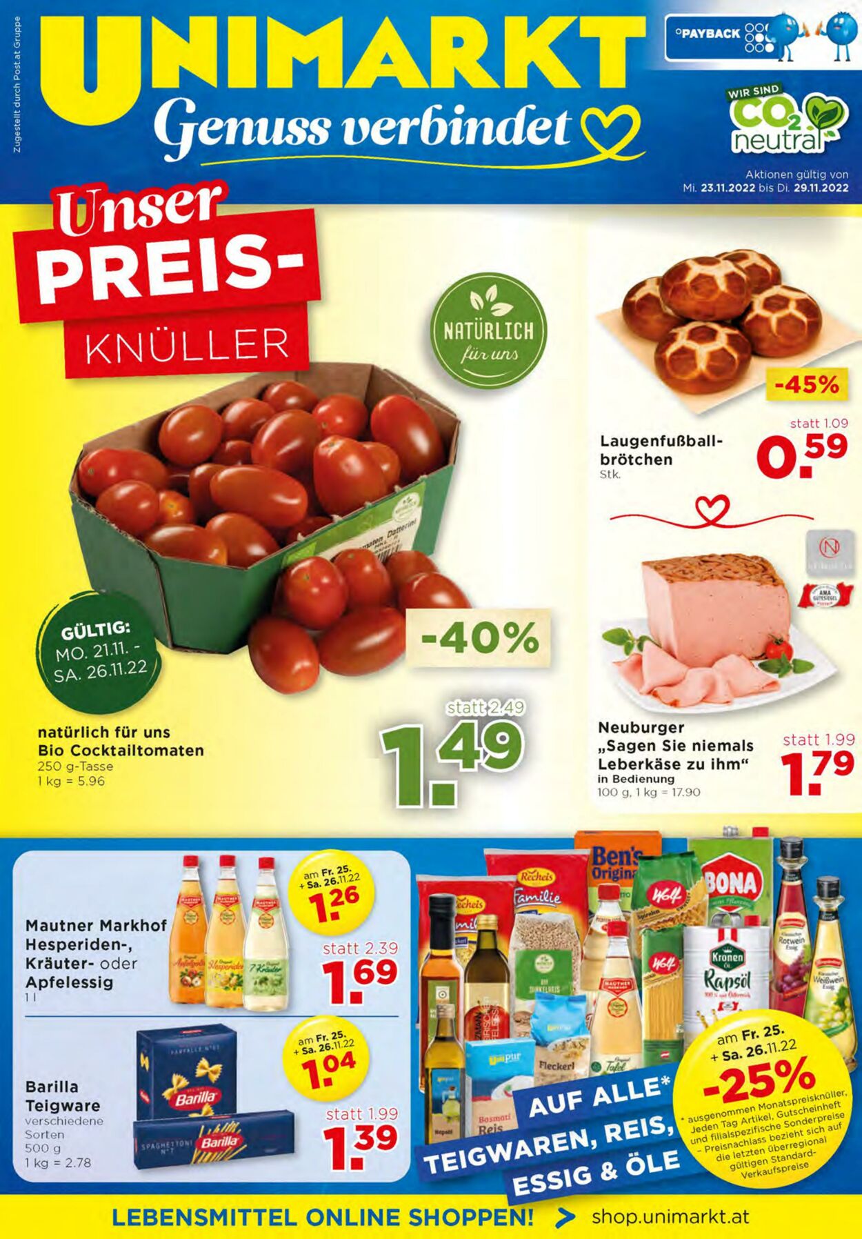 Prospekt Unimarkt 23.11.2022 - 29.11.2022