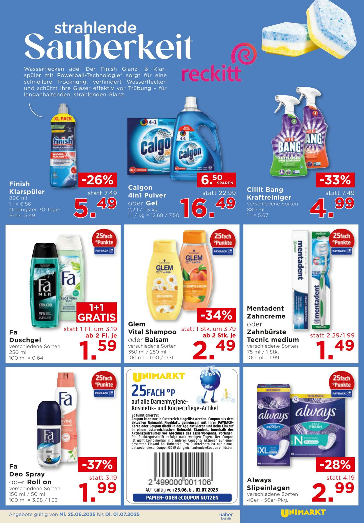 Prospekt Unimarkt 25.06.2025 - 01.07.2025