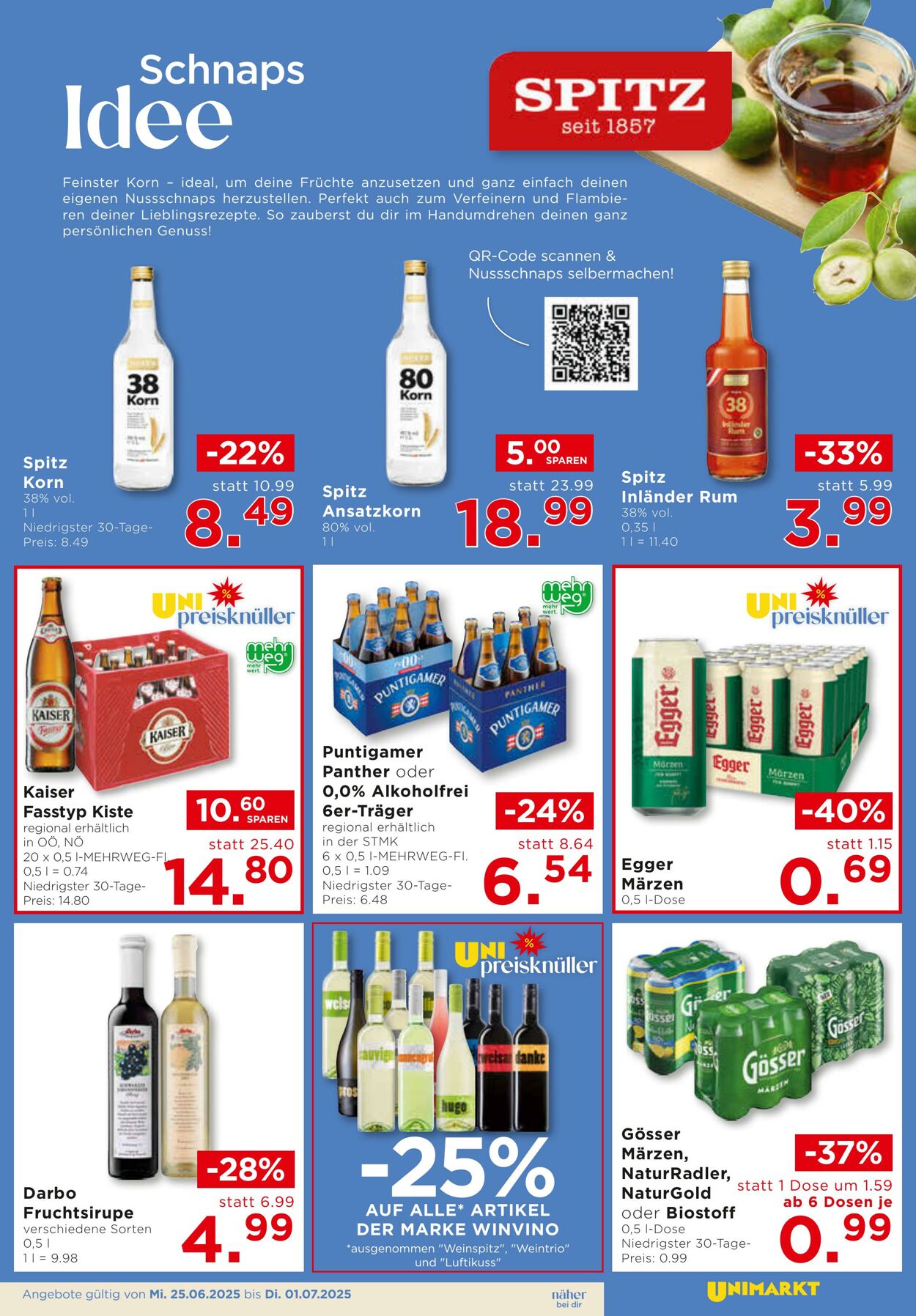 Prospekt Unimarkt 25.06.2025 - 01.07.2025