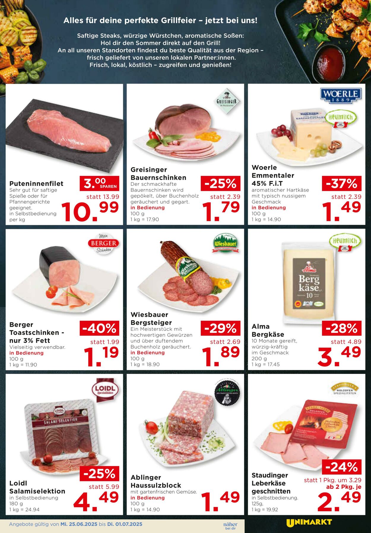 Prospekt Unimarkt 25.06.2025 - 01.07.2025