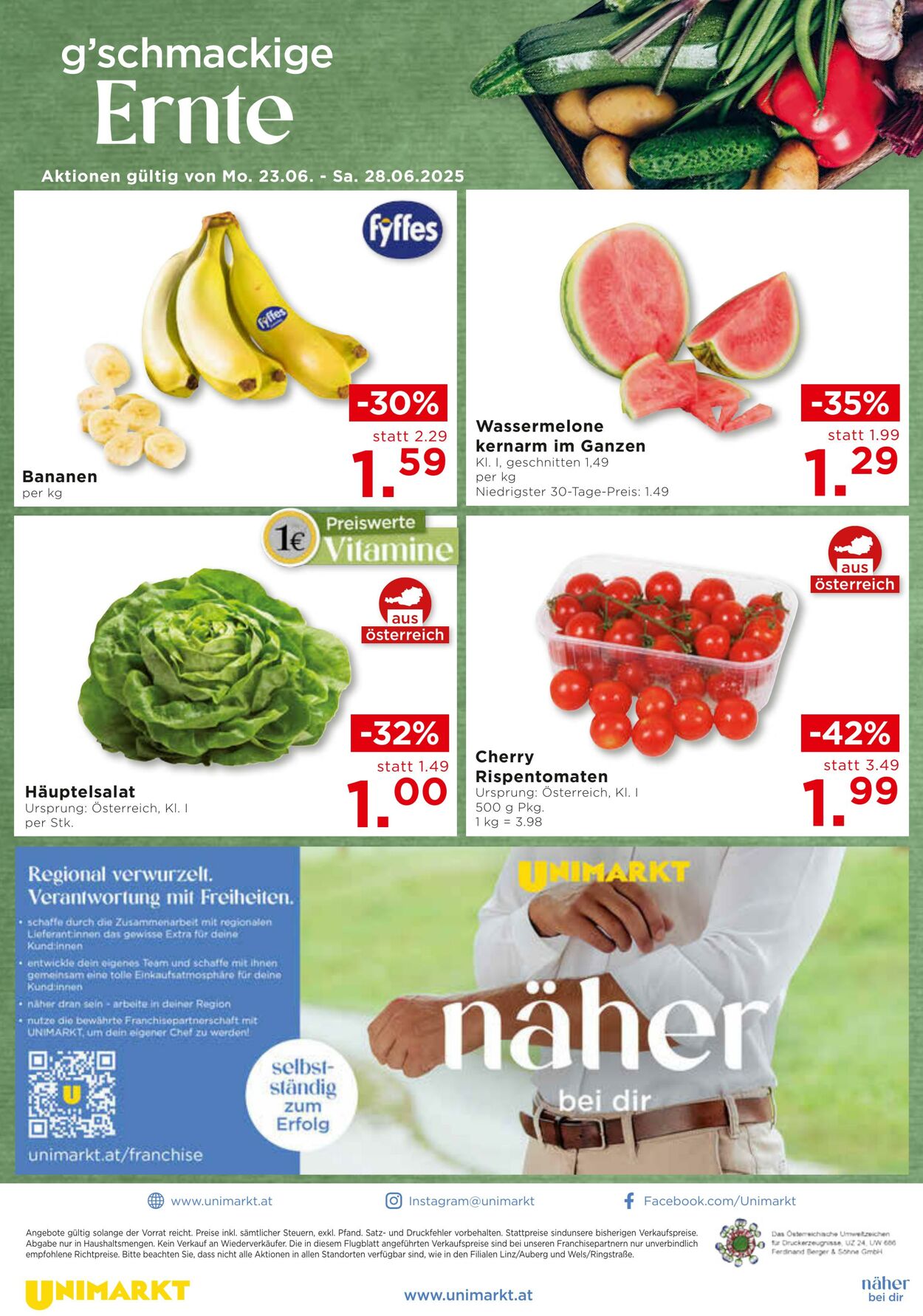 Prospekt Unimarkt 25.06.2025 - 01.07.2025