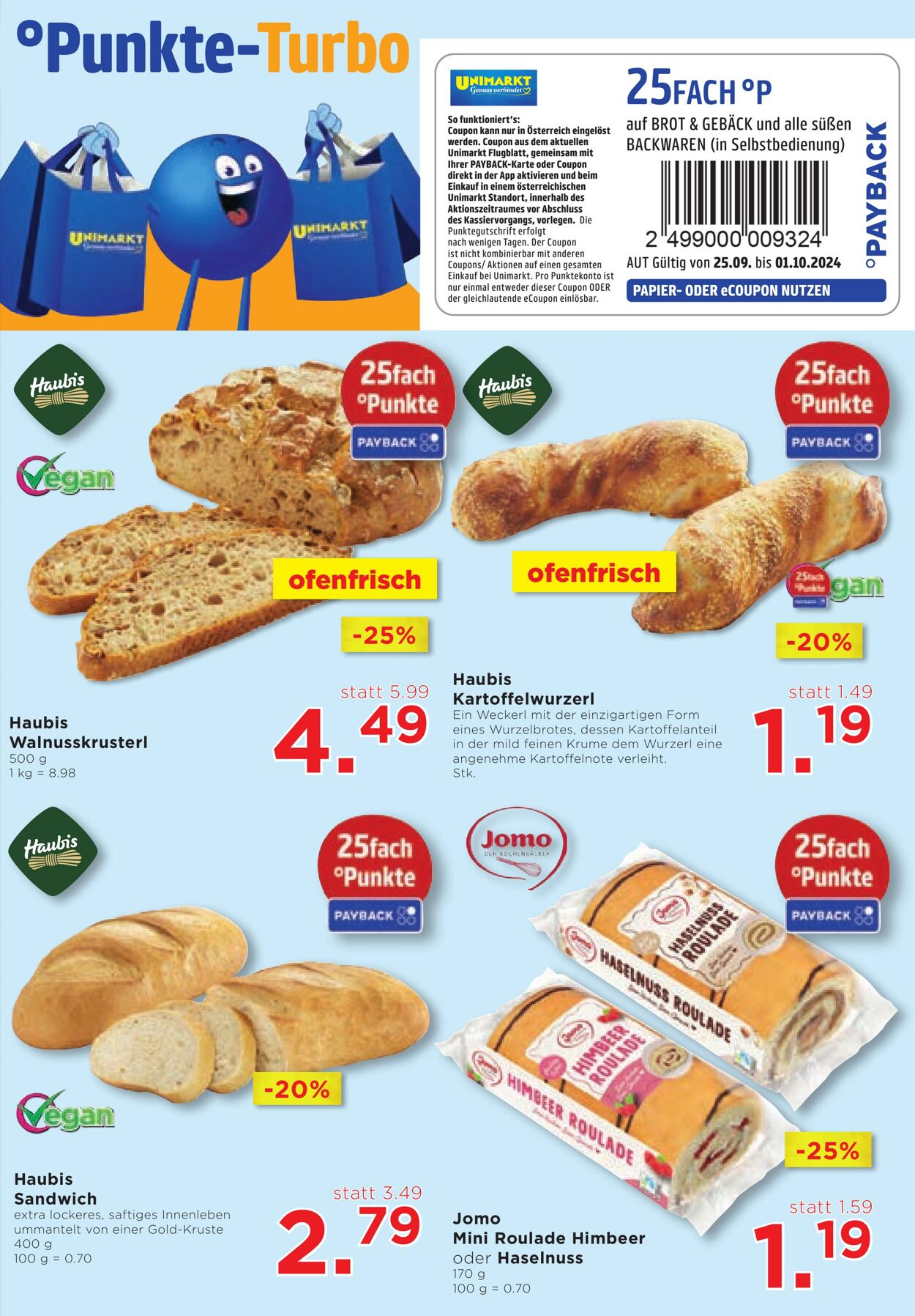 Prospekt Unimarkt 25.09.2024 - 01.10.2024