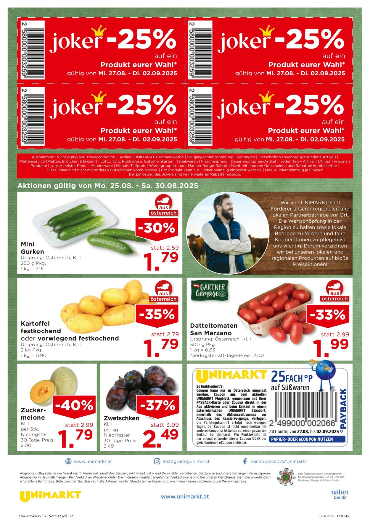 Prospekt Unimarkt 27.08.2025 - 02.09.2025