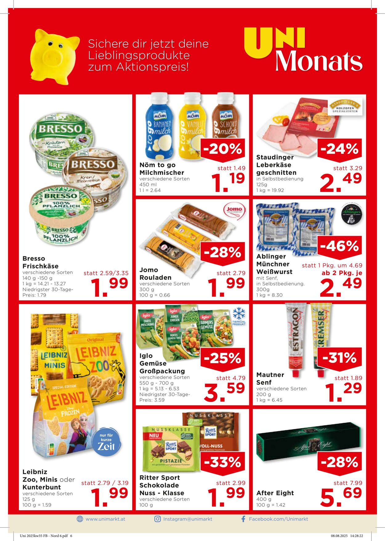 Prospekt Unimarkt 27.08.2025 - 02.09.2025