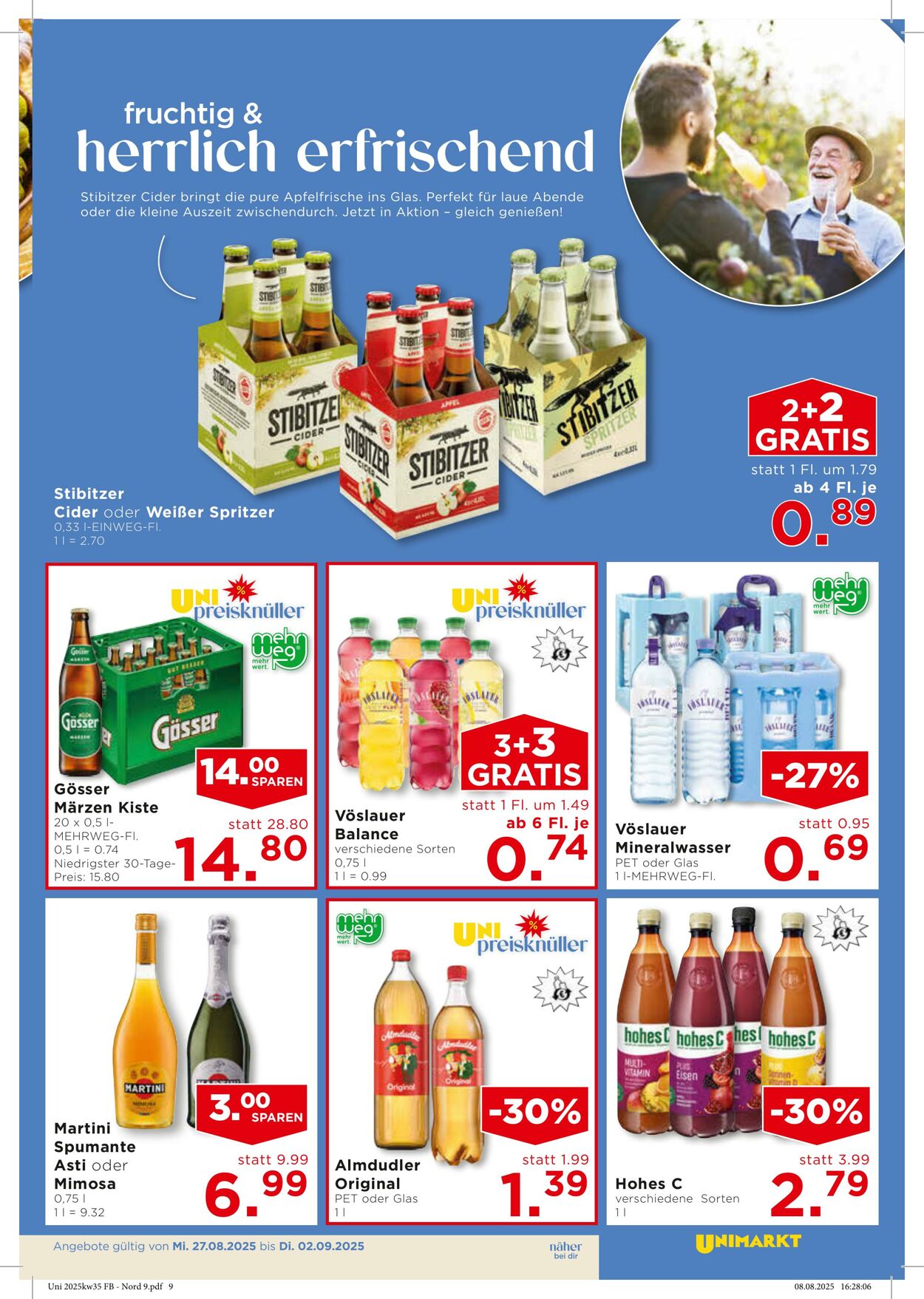 Prospekt Unimarkt 27.08.2025 - 02.09.2025