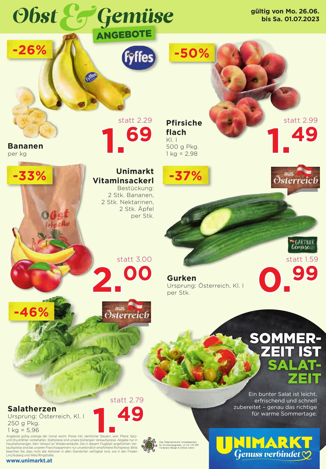 Prospekt Unimarkt 28.06.2023 - 04.07.2023