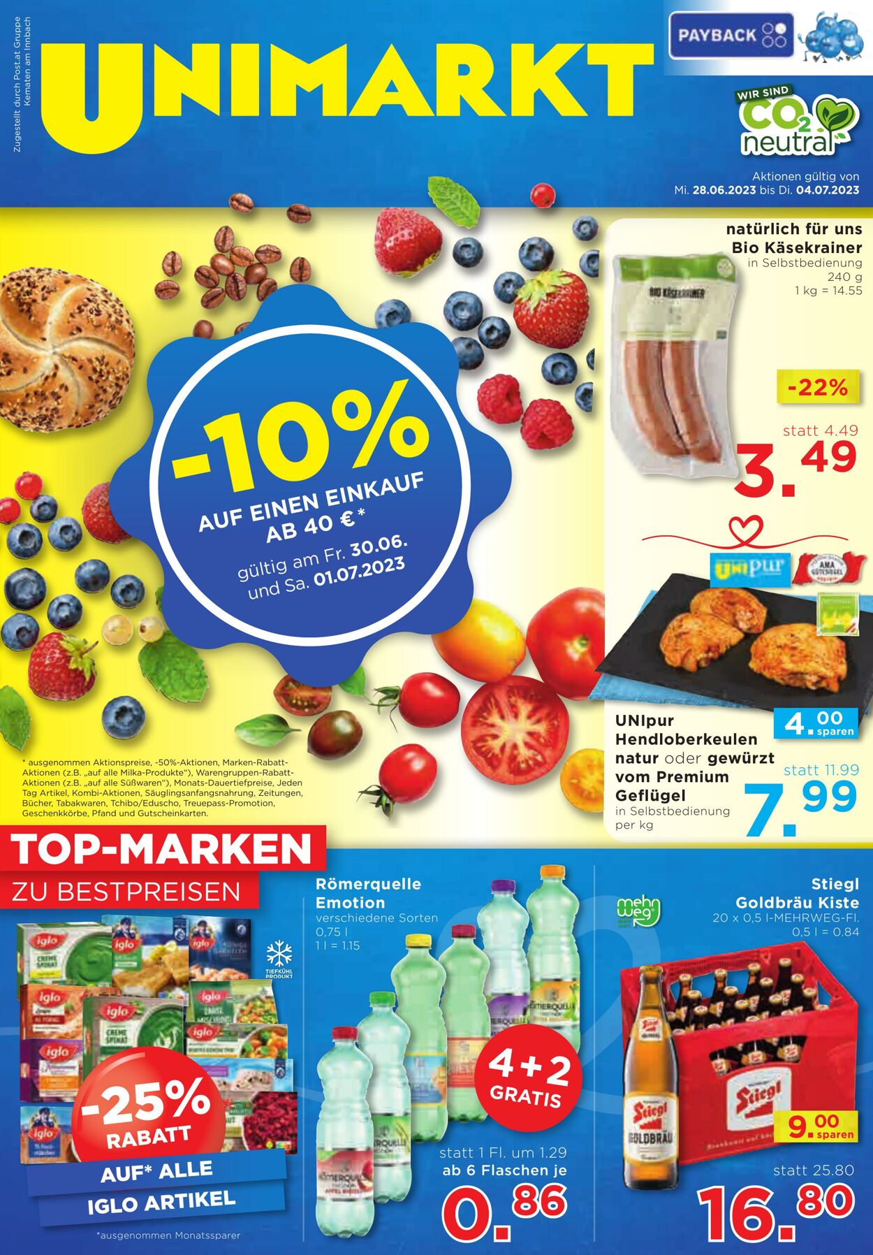 Prospekt Unimarkt 28.06.2023 - 04.07.2023