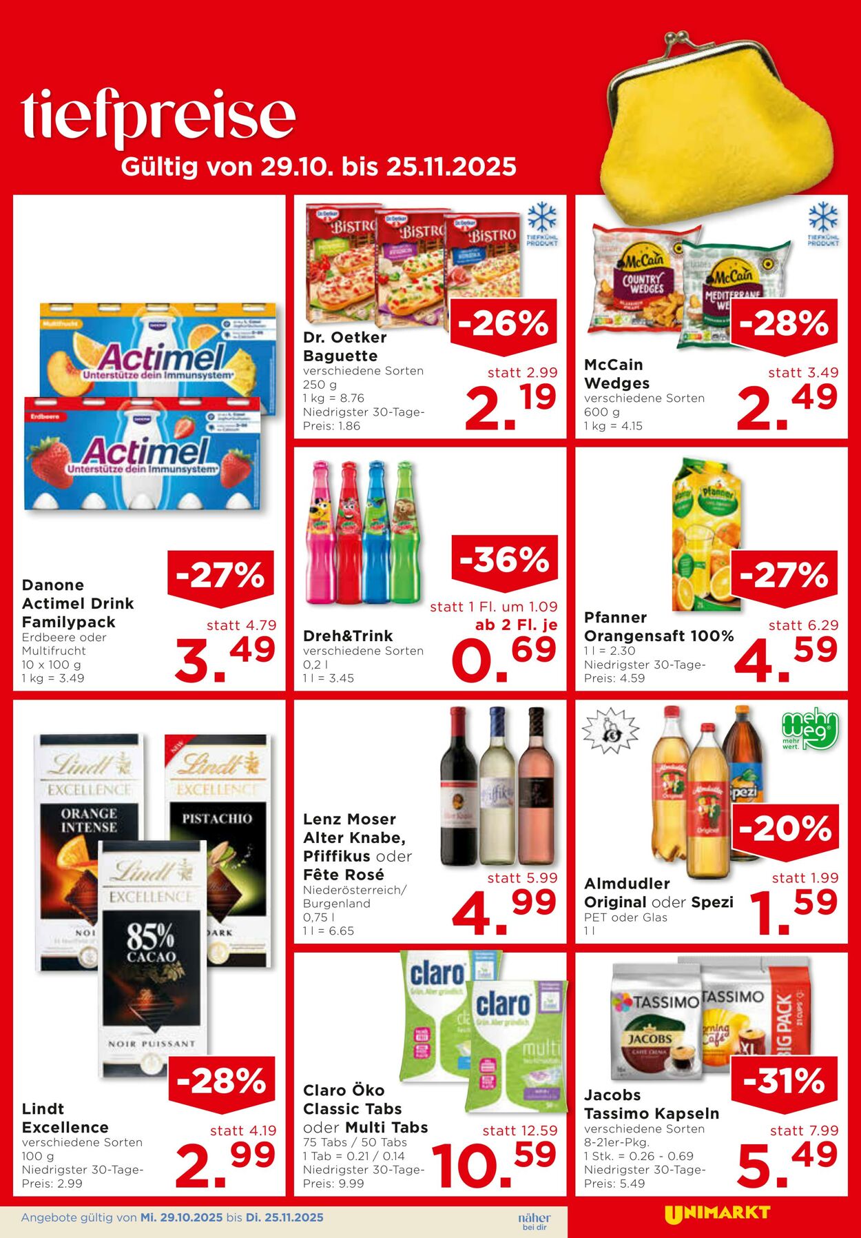 Prospekt Unimarkt 29.10.2025 - 04.11.2025