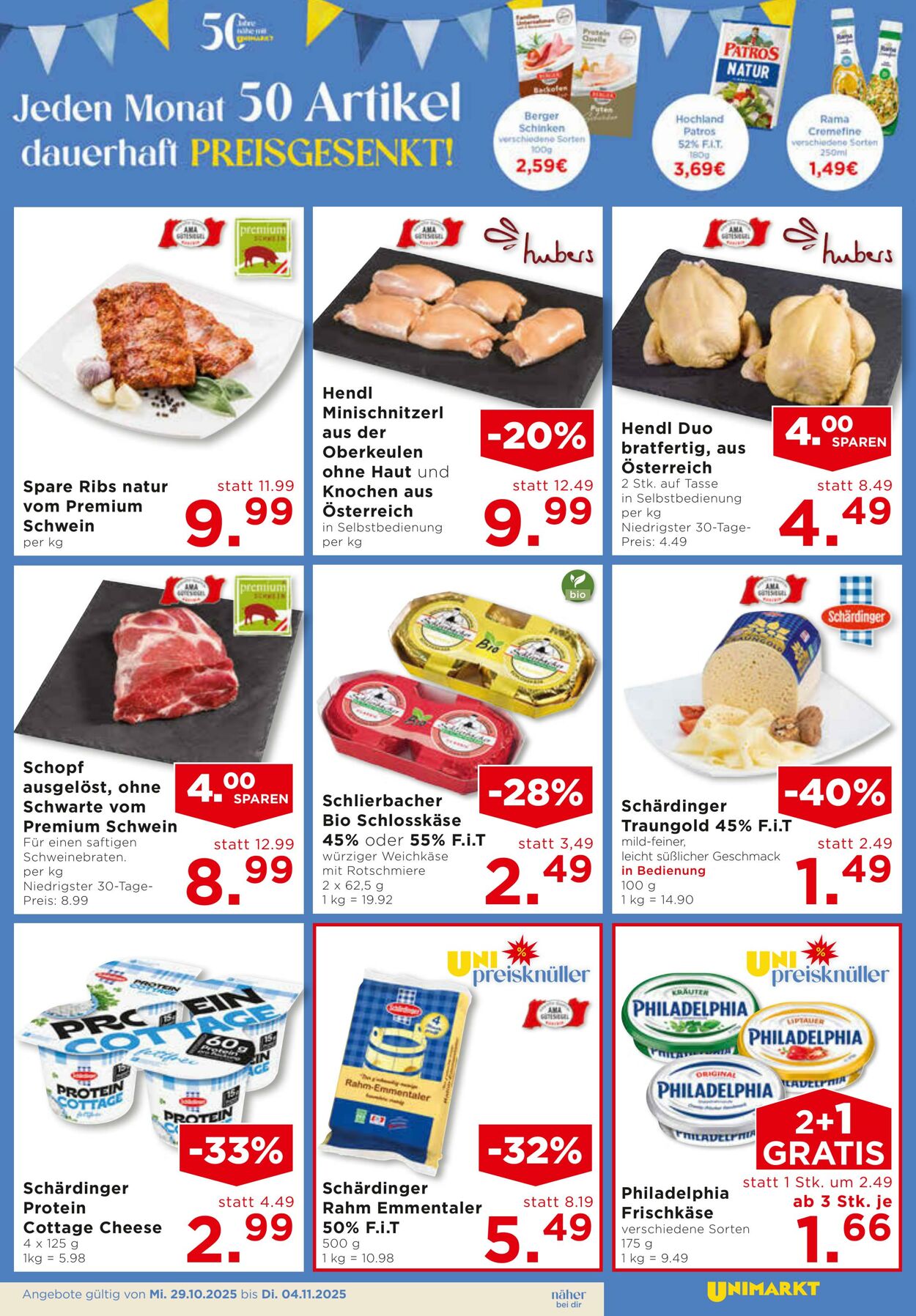 Prospekt Unimarkt 29.10.2025 - 04.11.2025