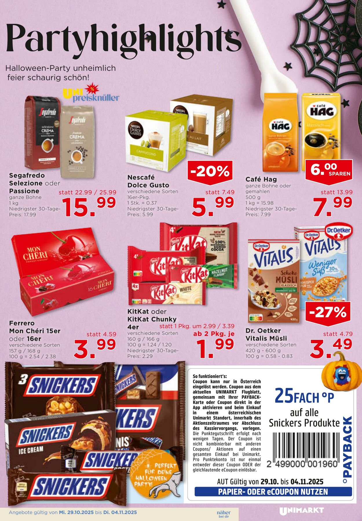 Prospekt Unimarkt 29.10.2025 - 04.11.2025