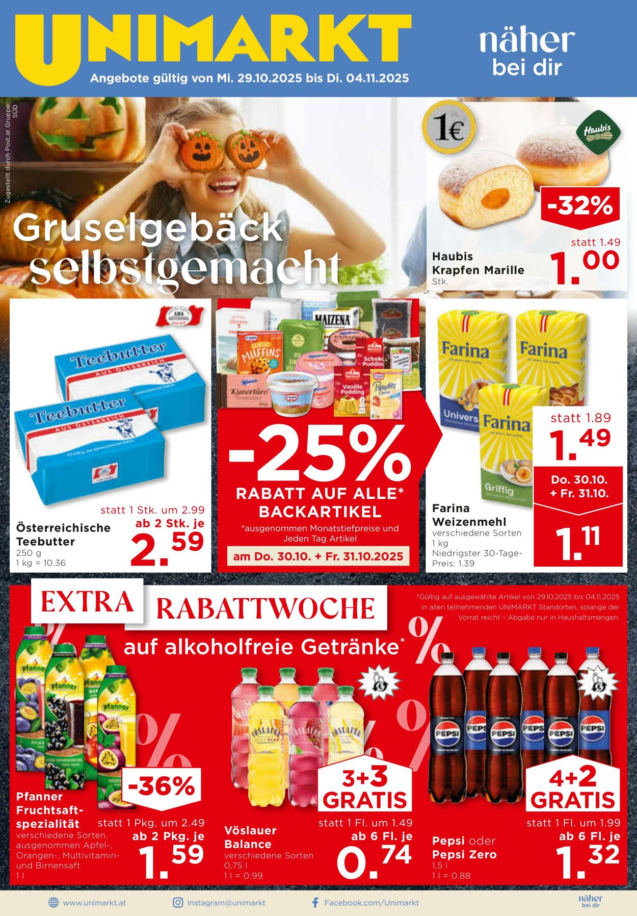 Prospekt Unimarkt 29.10.2025 - 04.11.2025