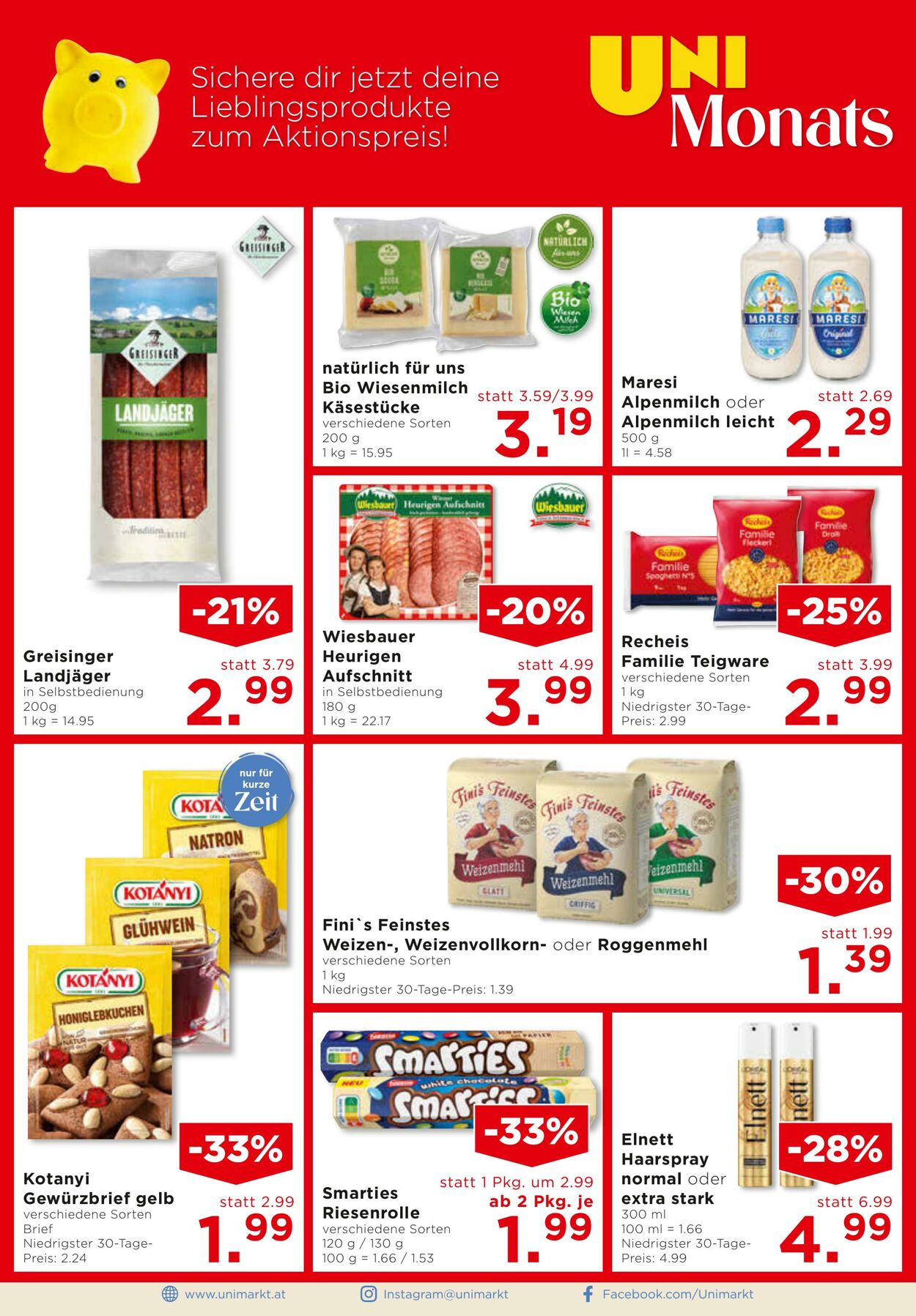 Prospekt Unimarkt 29.10.2025 - 04.11.2025