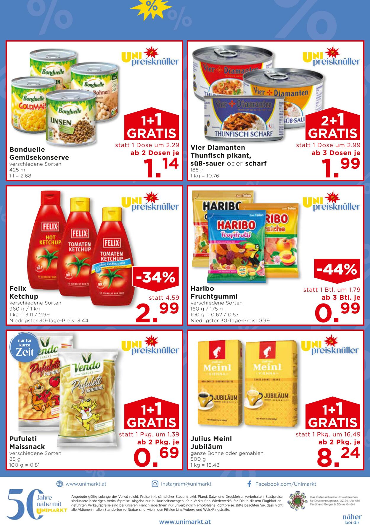 Prospekt Unimarkt 30.07.2025 - 05.08.2025