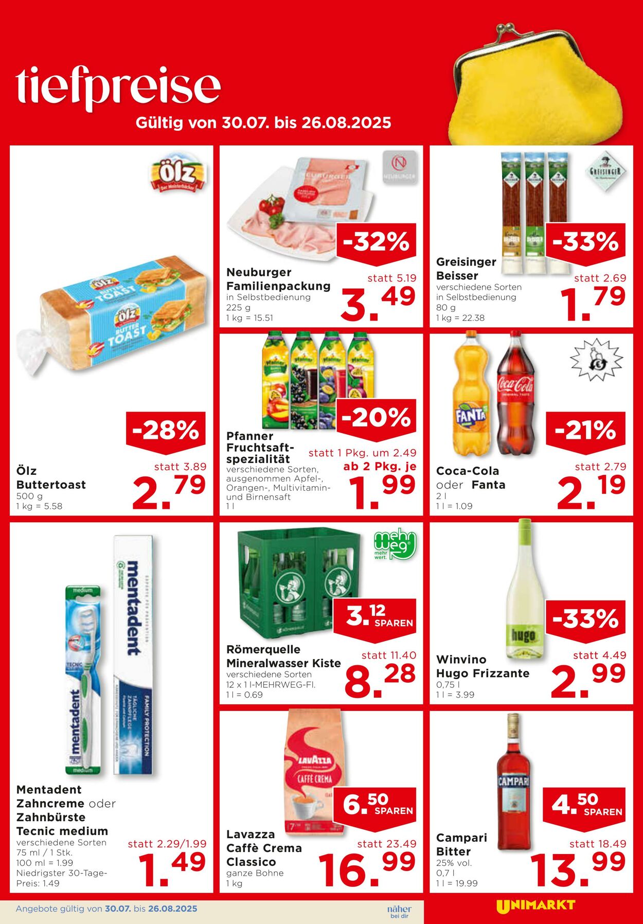 Prospekt Unimarkt 30.07.2025 - 05.08.2025
