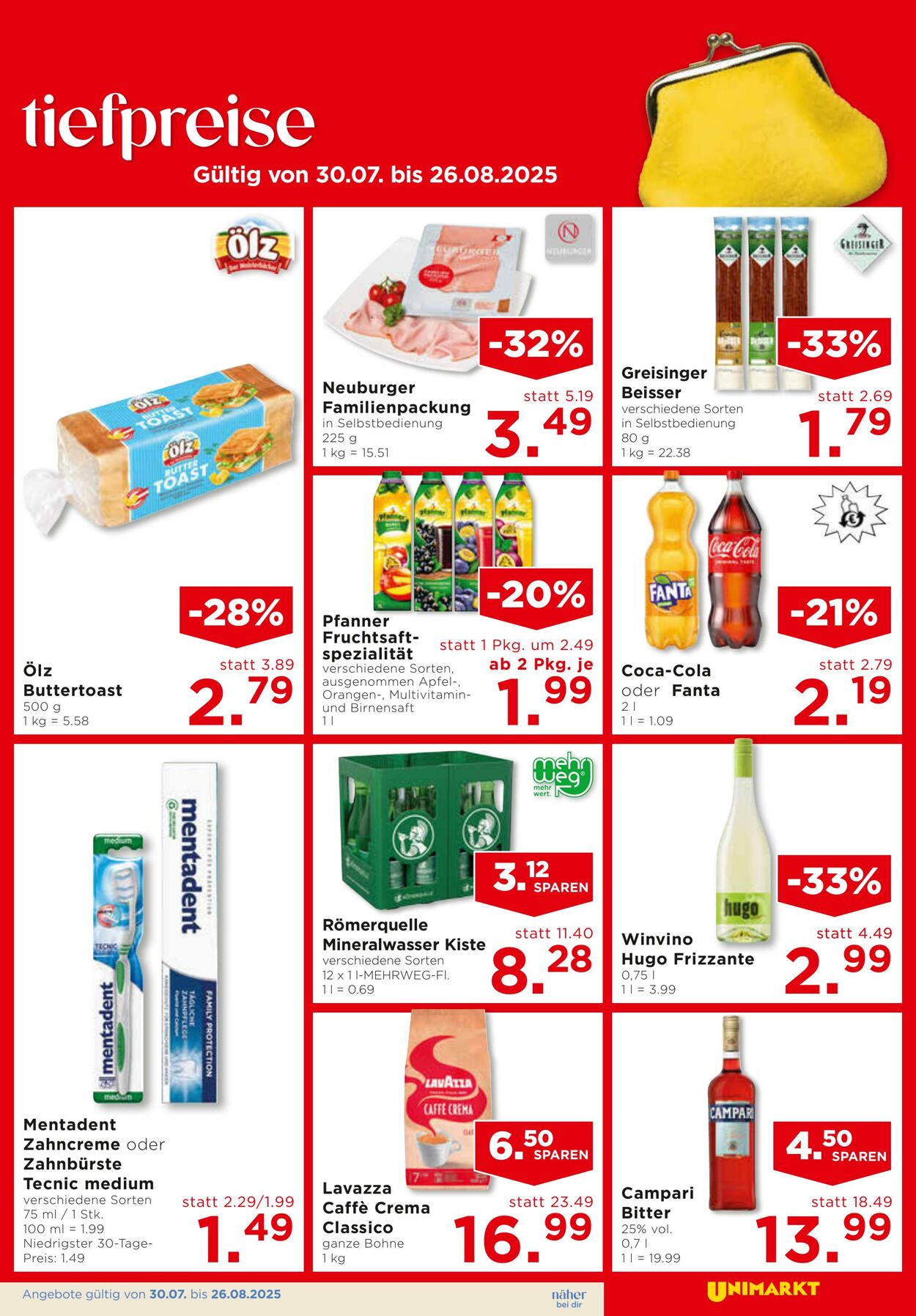 Prospekt Unimarkt 30.07.2025 - 05.08.2025