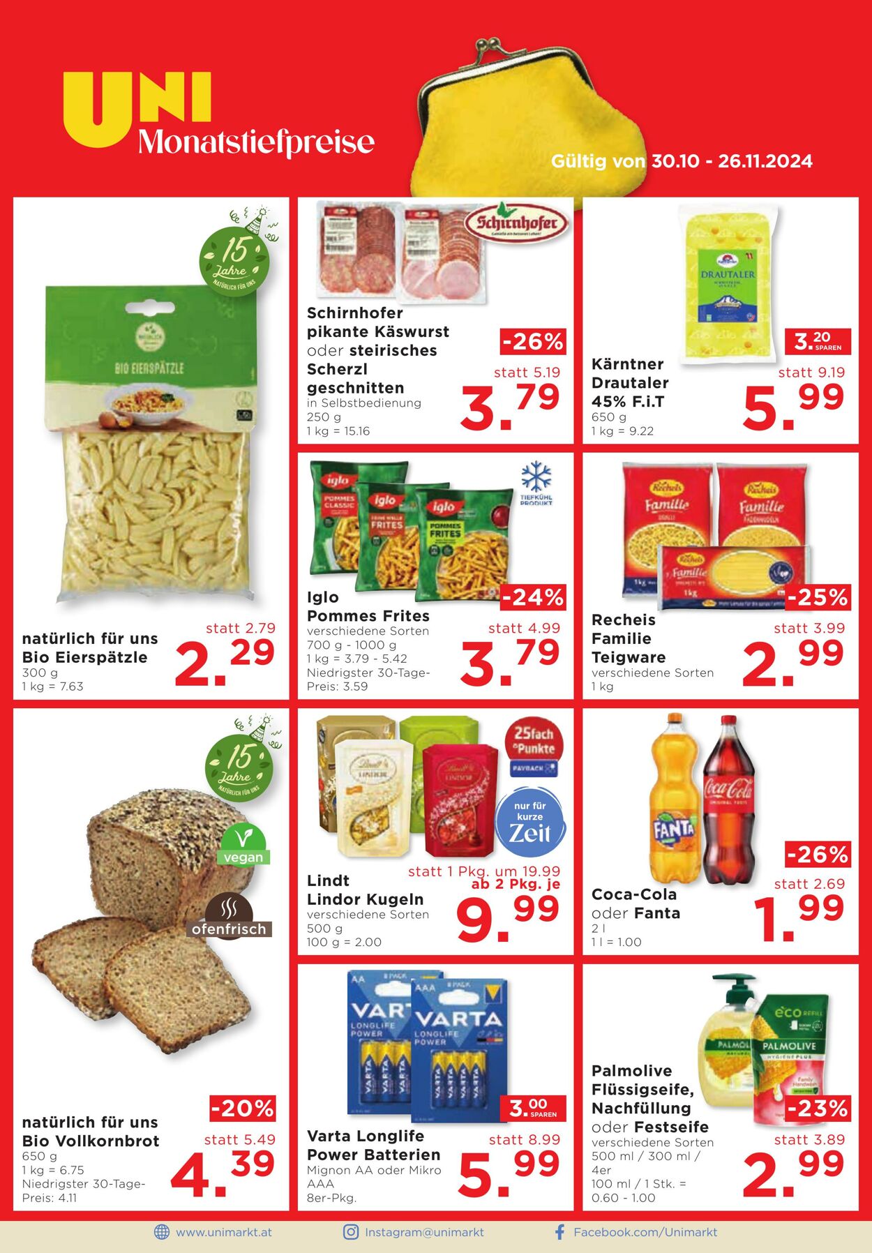 Prospekt Unimarkt 30.10.2024 - 05.11.2024