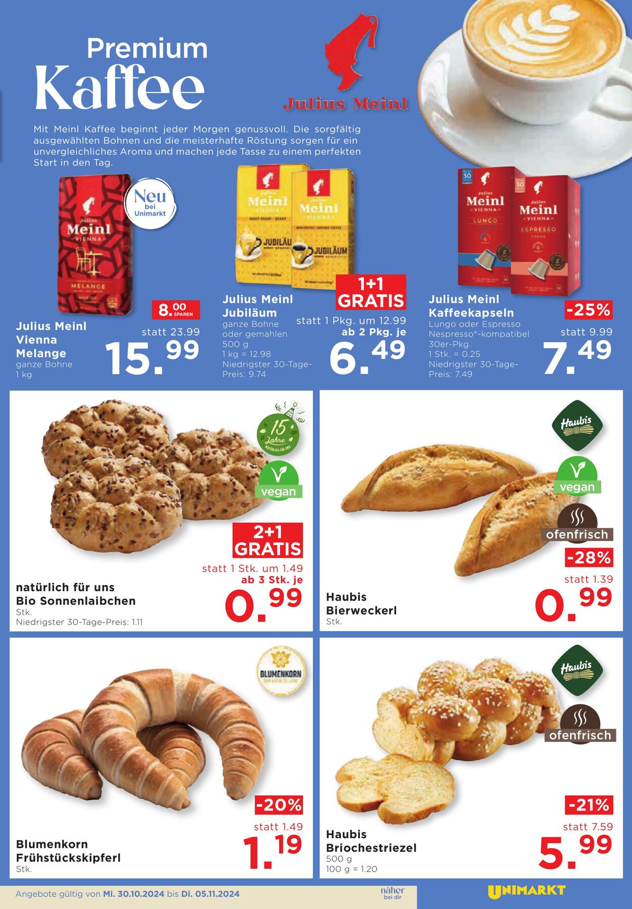 Prospekt Unimarkt 30.10.2024 - 05.11.2024