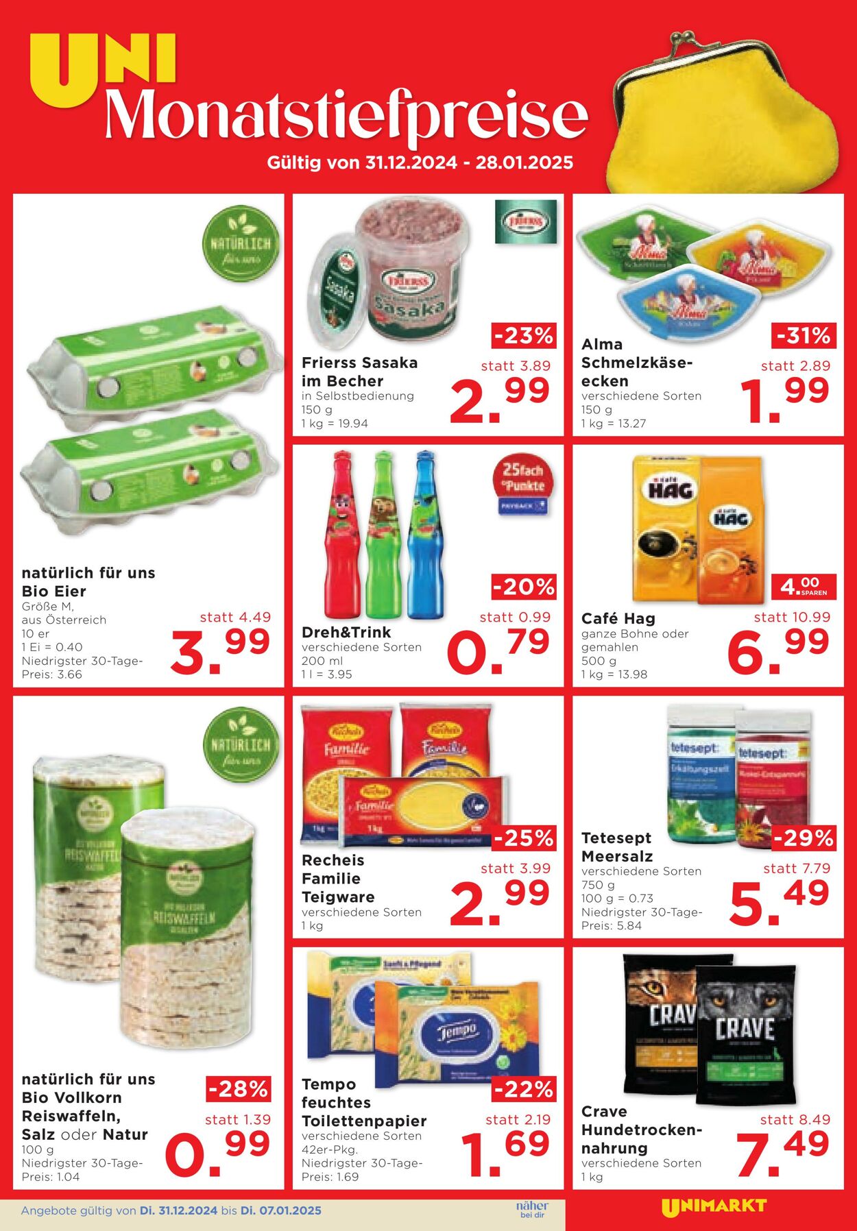 Prospekt Unimarkt 31.12.2025 - 07.01.2026