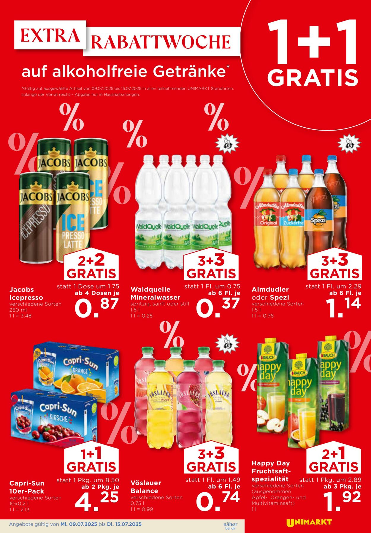 Prospekt Unimarkt 09.07.2025 - 15.07.2025