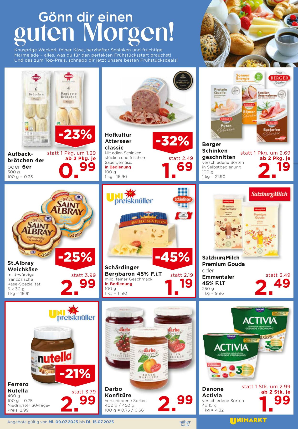 Prospekt Unimarkt 09.07.2025 - 15.07.2025