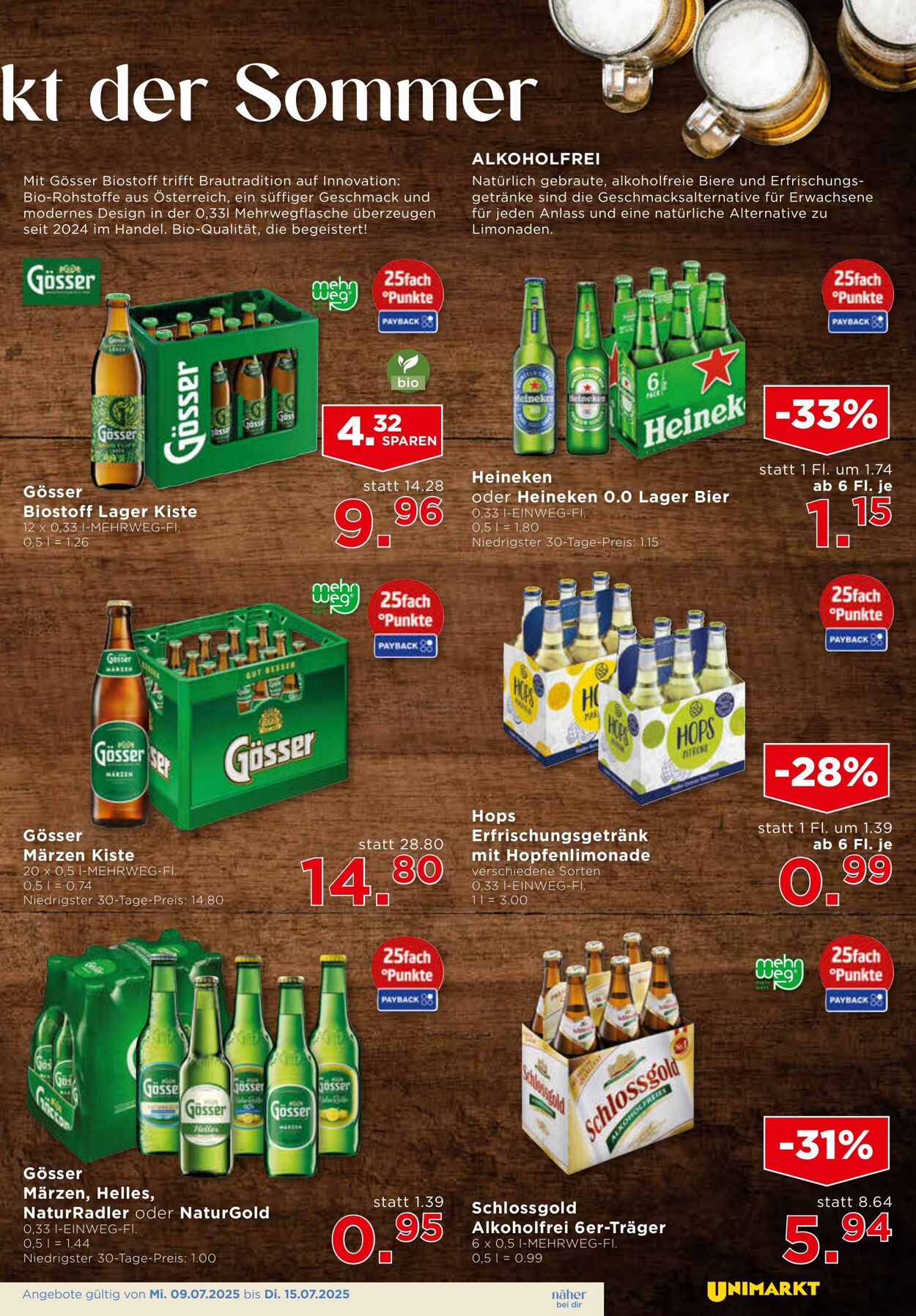 Prospekt Unimarkt 09.07.2025 - 15.07.2025
