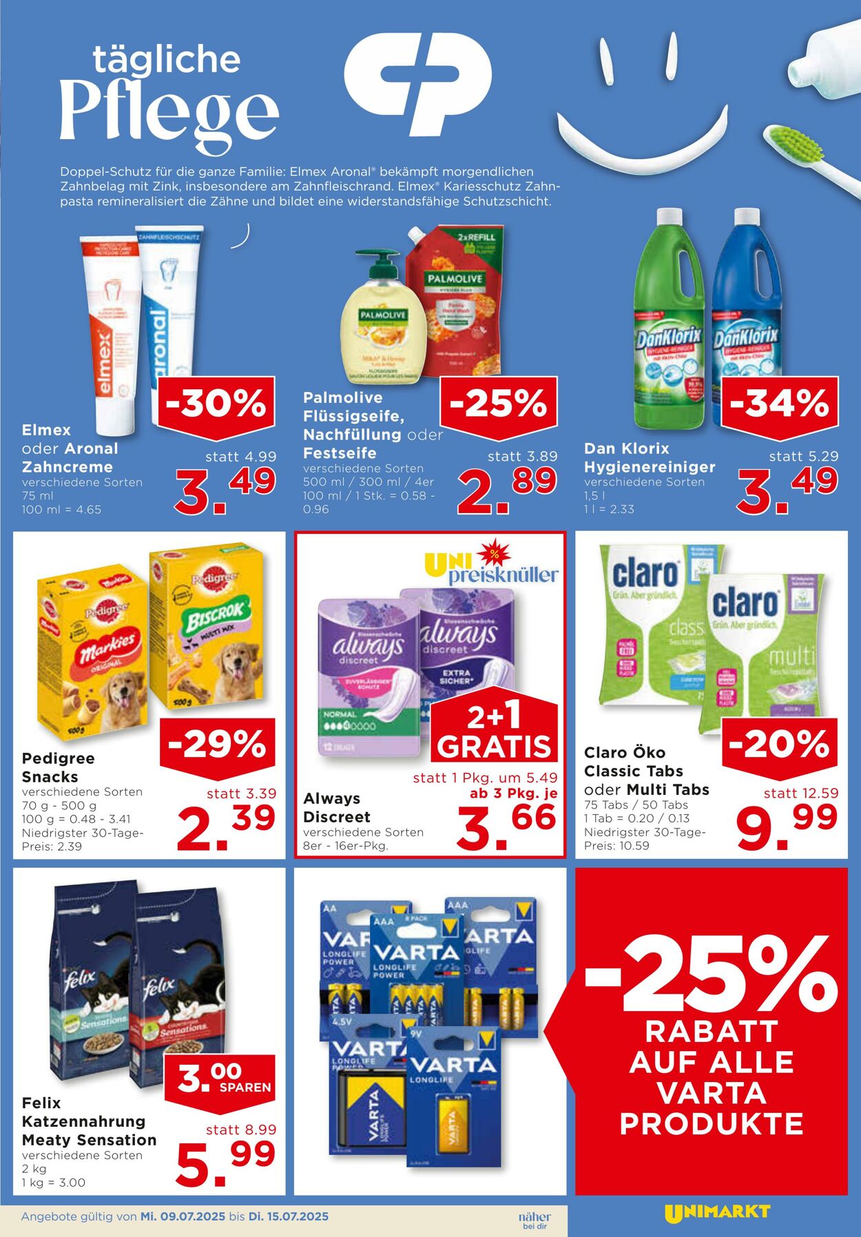 Prospekt Unimarkt 09.07.2025 - 15.07.2025