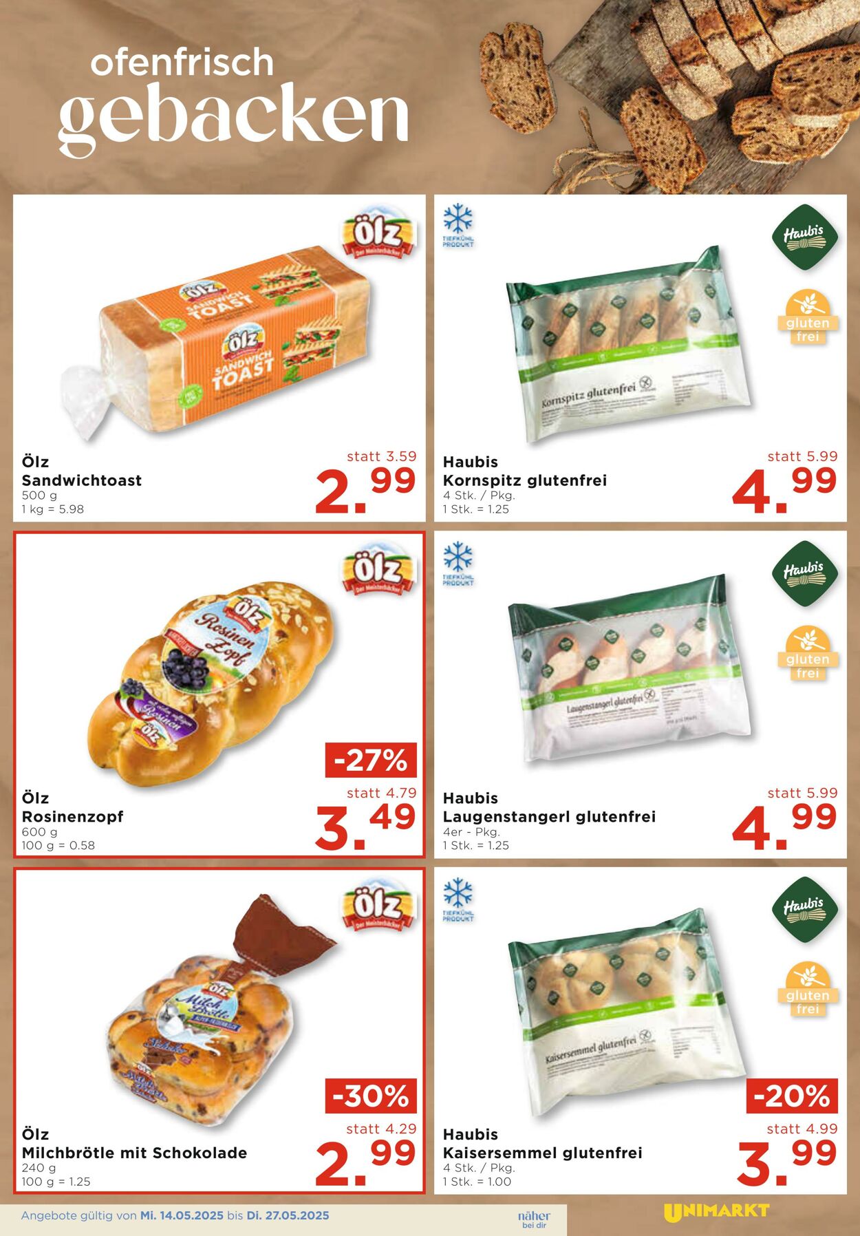 Prospekt Unimarkt 14.05.2025 - 27.05.2025