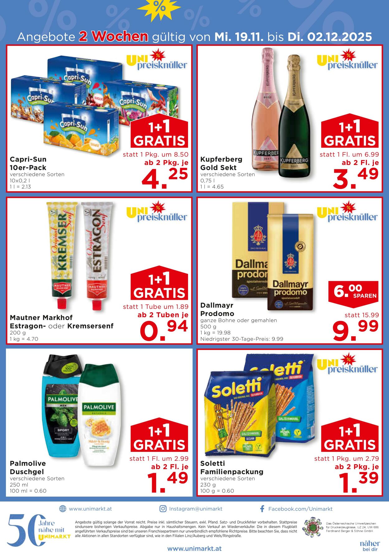 Prospekt Unimarkt 19.11.2025 - 25.11.2025