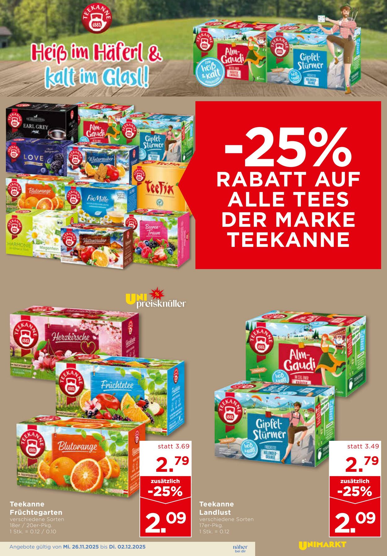 Prospekt Unimarkt 26.11.2025 - 02.12.2025