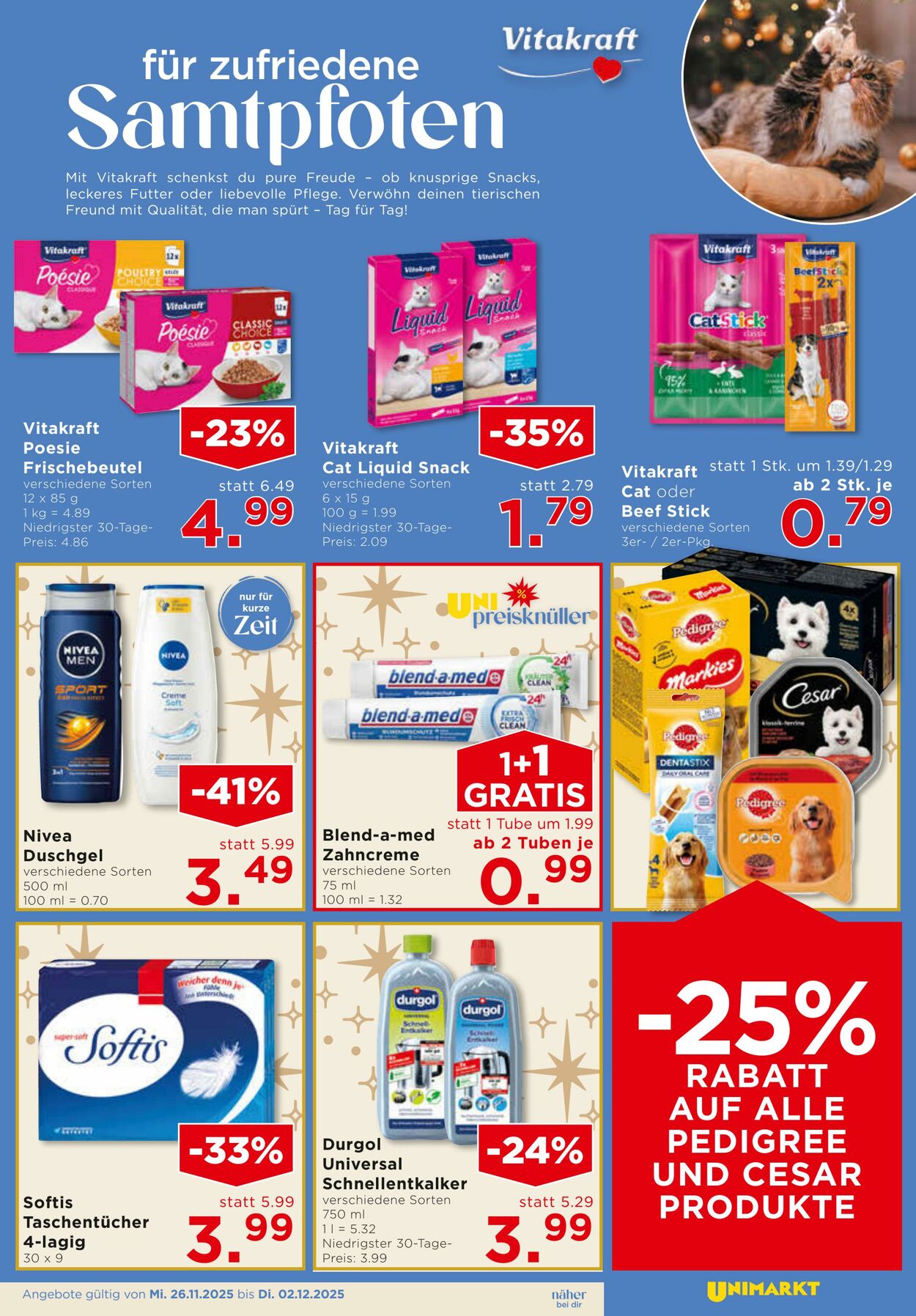 Prospekt Unimarkt 26.11.2025 - 02.12.2025