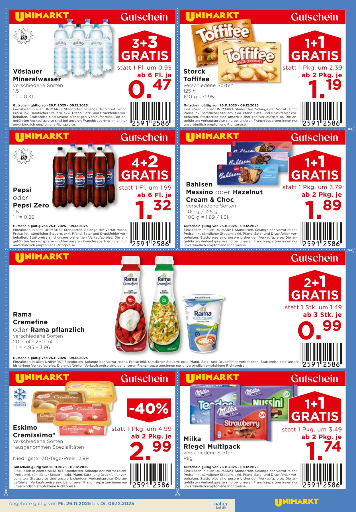 Prospekt Unimarkt 26.11.2025 - 02.12.2025