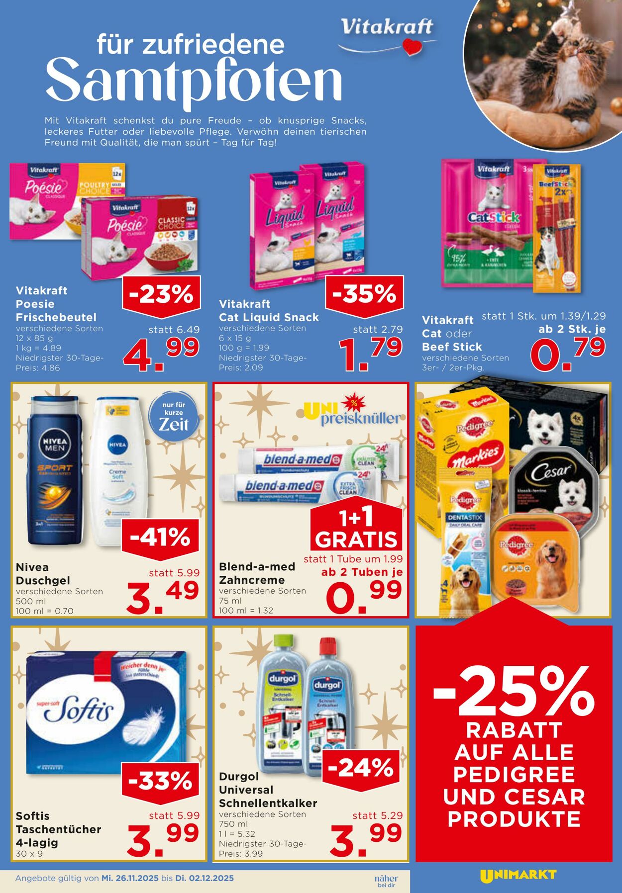 Prospekt Unimarkt 26.11.2025 - 02.12.2025