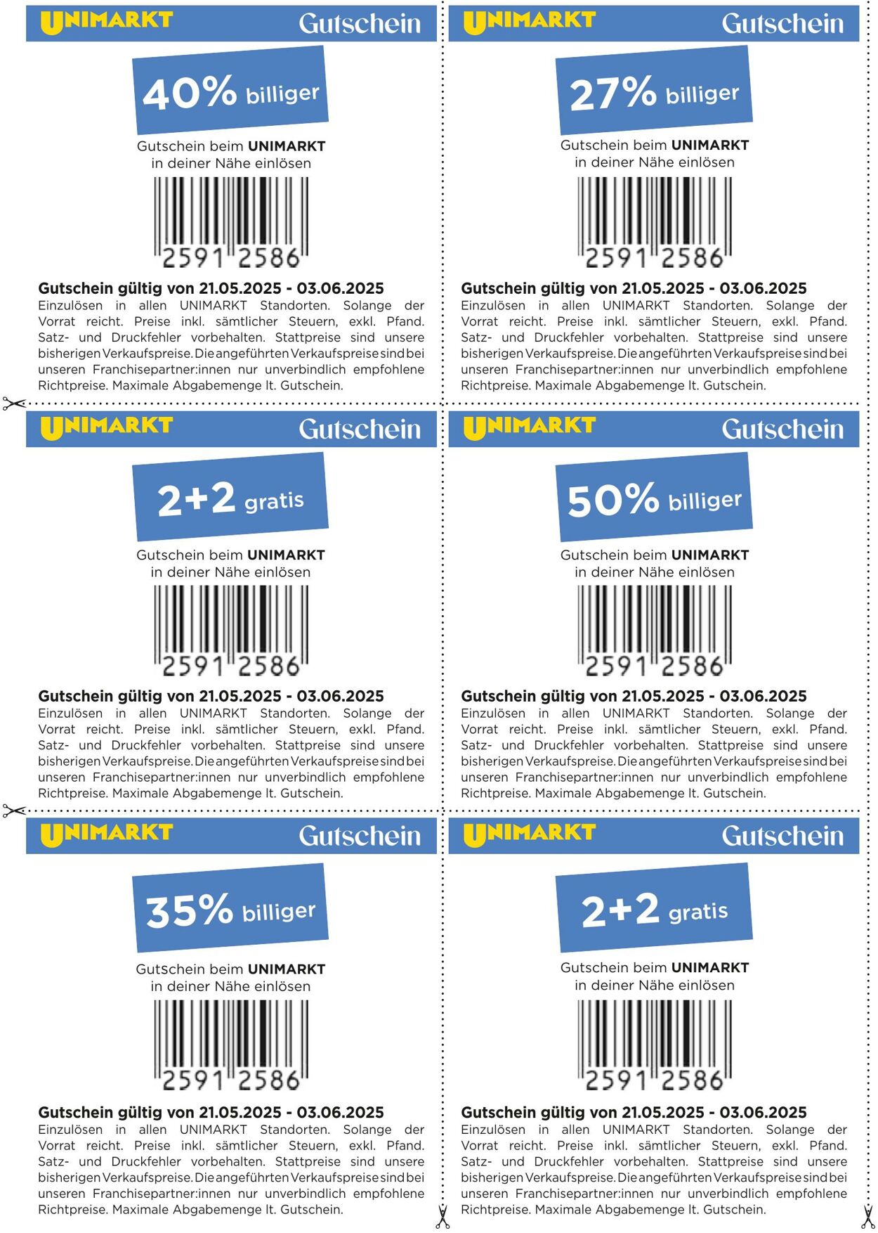 Prospekt Unimarkt 21.05.2025 - 03.06.2025