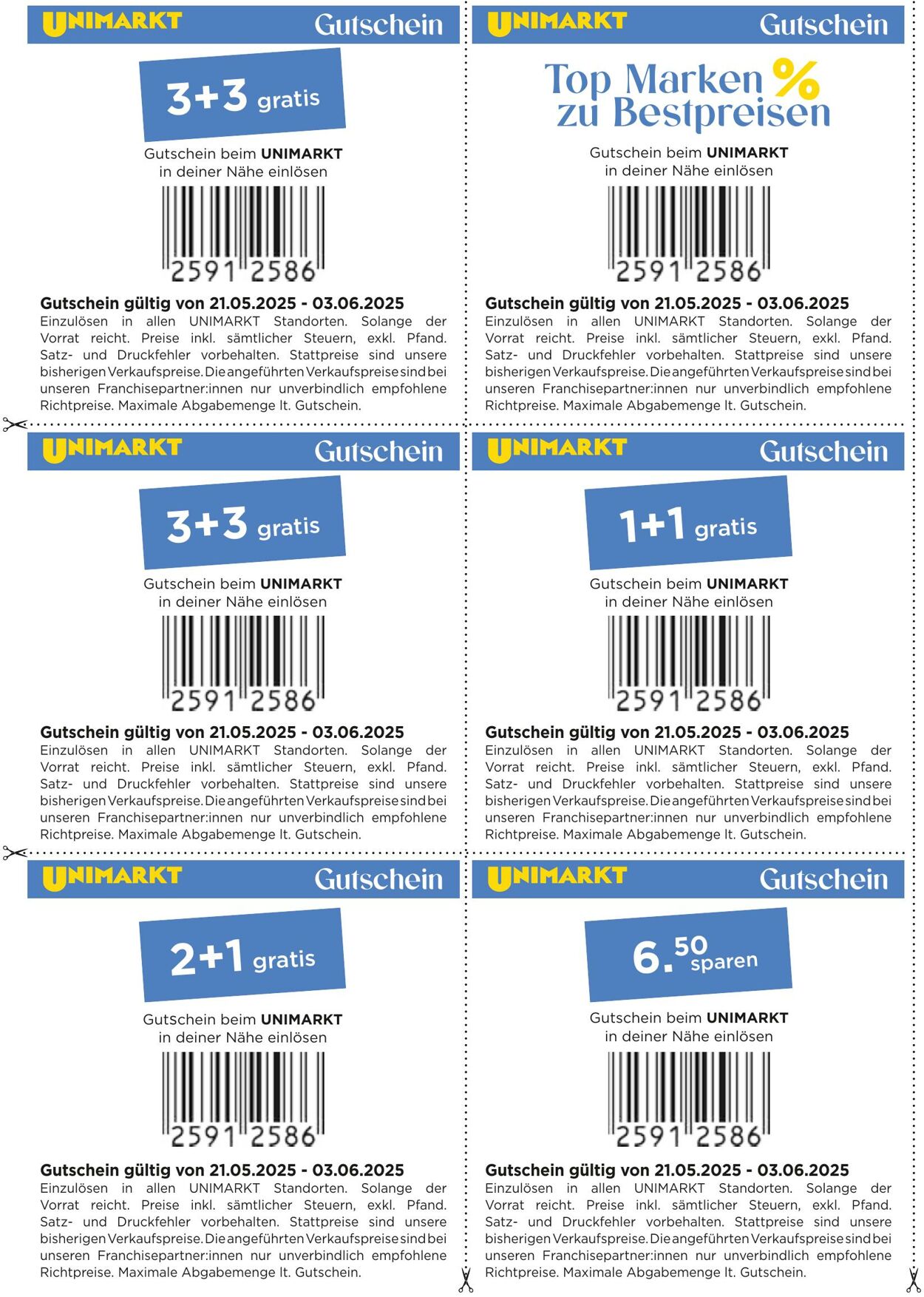 Prospekt Unimarkt 21.05.2025 - 03.06.2025