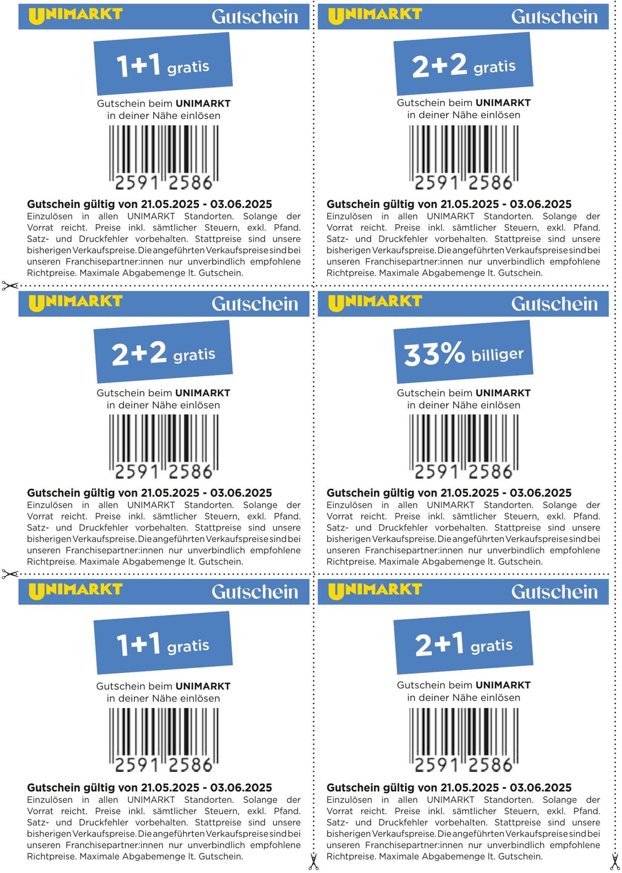 Prospekt Unimarkt 21.05.2025 - 03.06.2025